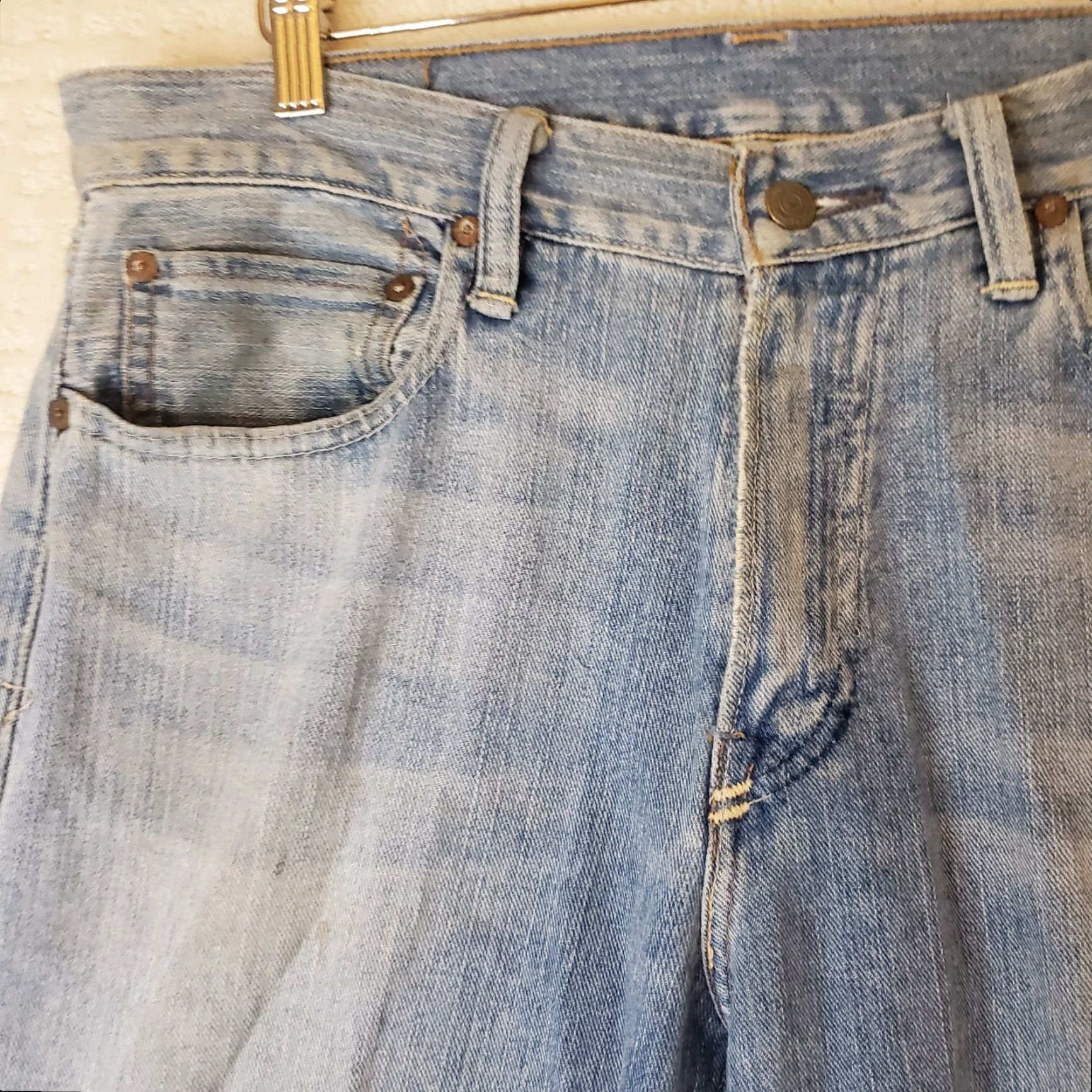 Polo Ralph Lauren Polo Ralph Lauren Jeans Men 33x30 Relaxed Fit Thompson Lightly Distressed Denim Shirt? Size US XS / EU 42 / 0 - 6 Thumbnail