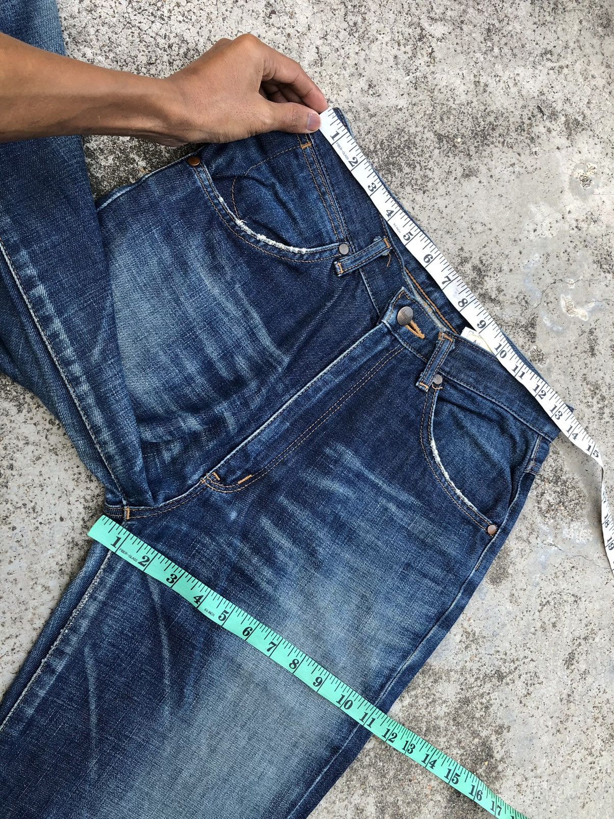 Vintage FLARED⚡️⚡️VINTAGE WRANGLER BLUE BELL DENIM Size US 27 - 7 Thumbnail