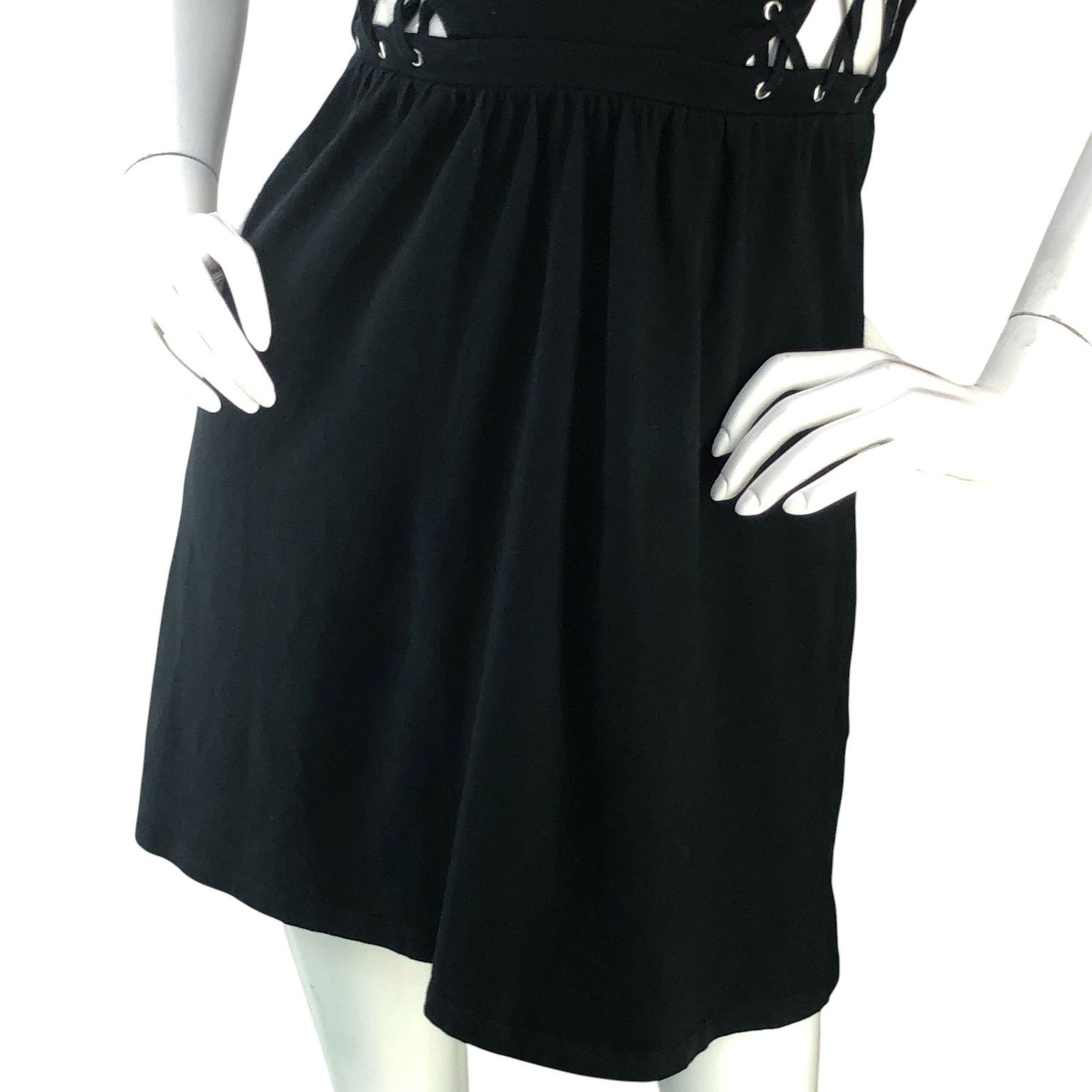 Asos Asos Size 00P Dress Cutout Side Lace Detail Backless Black Size XXS / US 00 / IT 34 - 4 Thumbnail