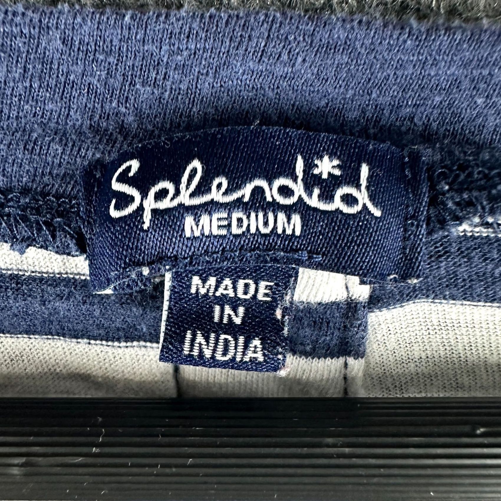 Splendid Splendid Blue Striped Cotton Knit Long Sleeve Tee Pullover Buttons Womens M Size M / US 6-8 / IT 42-44 - 5 Thumbnail