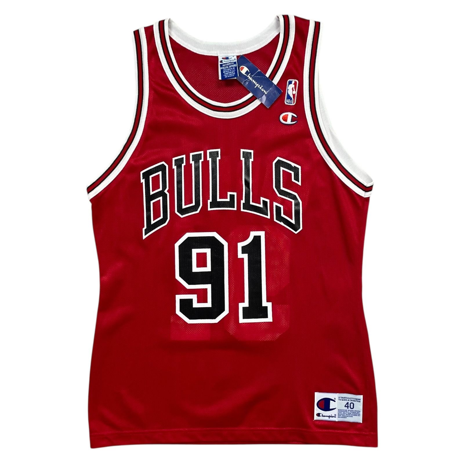 Champion VTG 90s CHICAGO BULLS DENNIS RODMAN CHAMPION JERSEY SIZE 40 Size US L / EU 52-54 / 3 - 1 Thumbnail