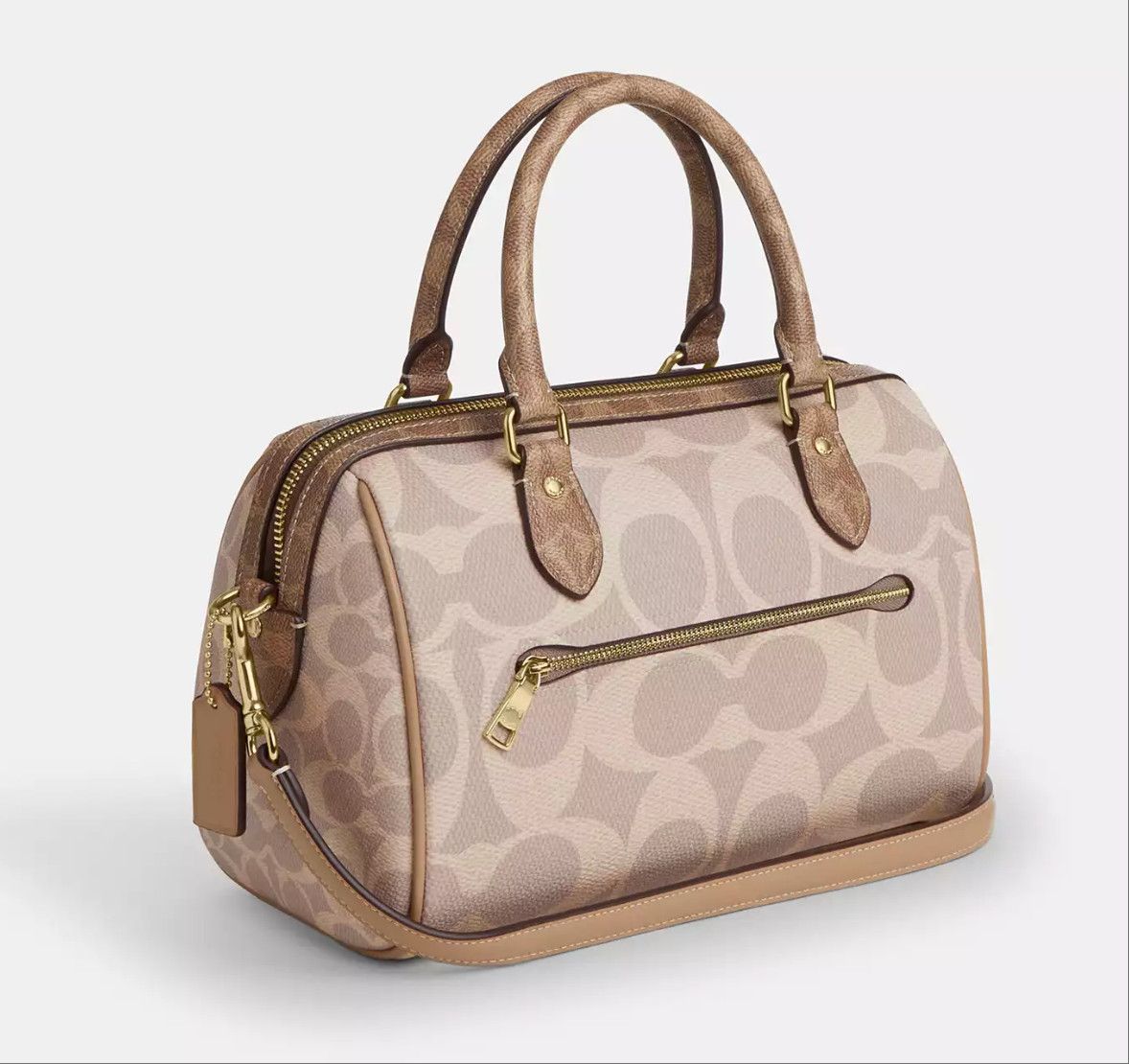 Coach Rowan Satchel Bag In Blocked Signature Canvas CY679 Size ONE SIZE - 11 Thumbnail