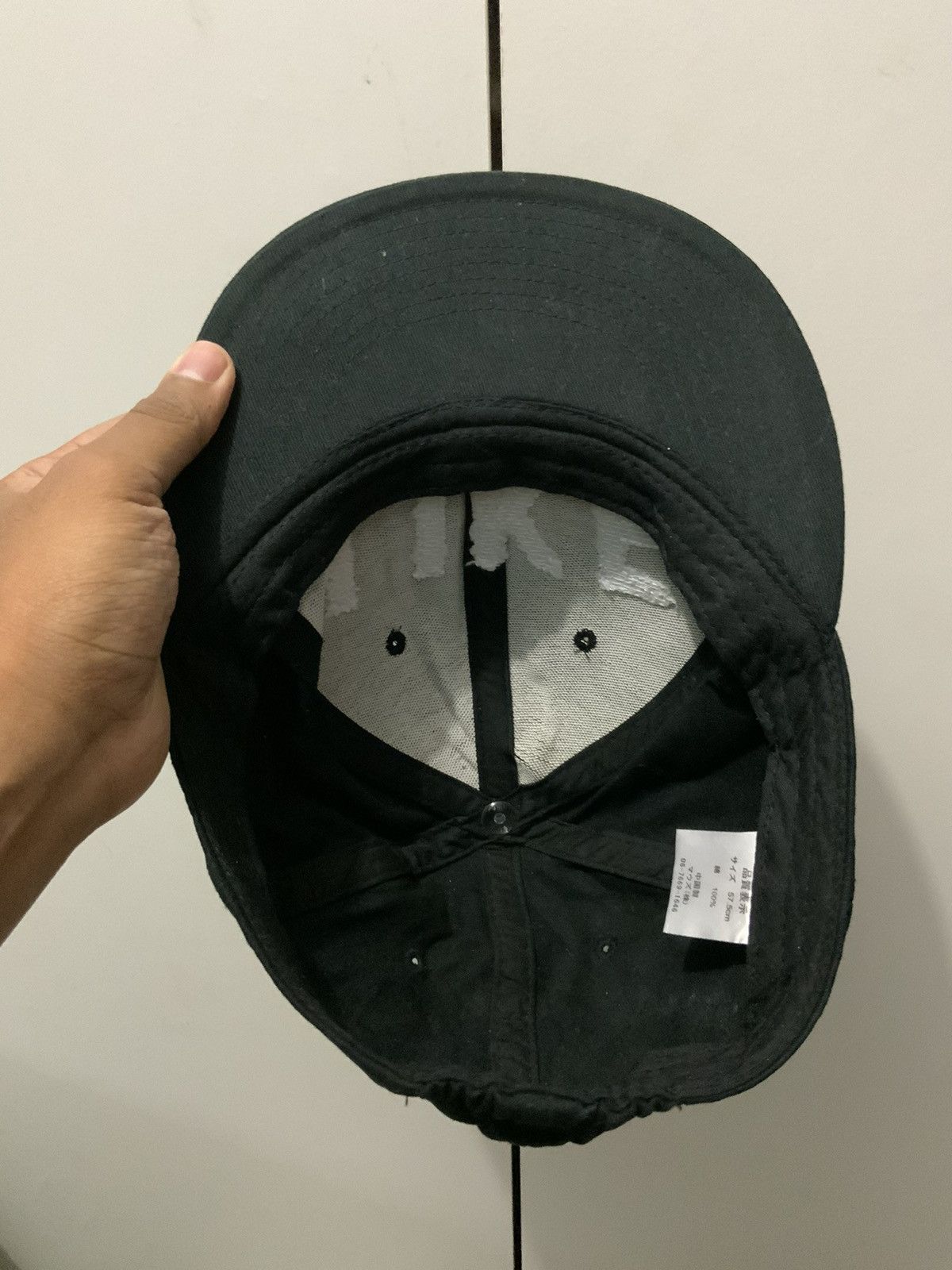 Japanese Brand Like Big Spell Out Black Fitted Hat Size ONE SIZE - 7 Thumbnail