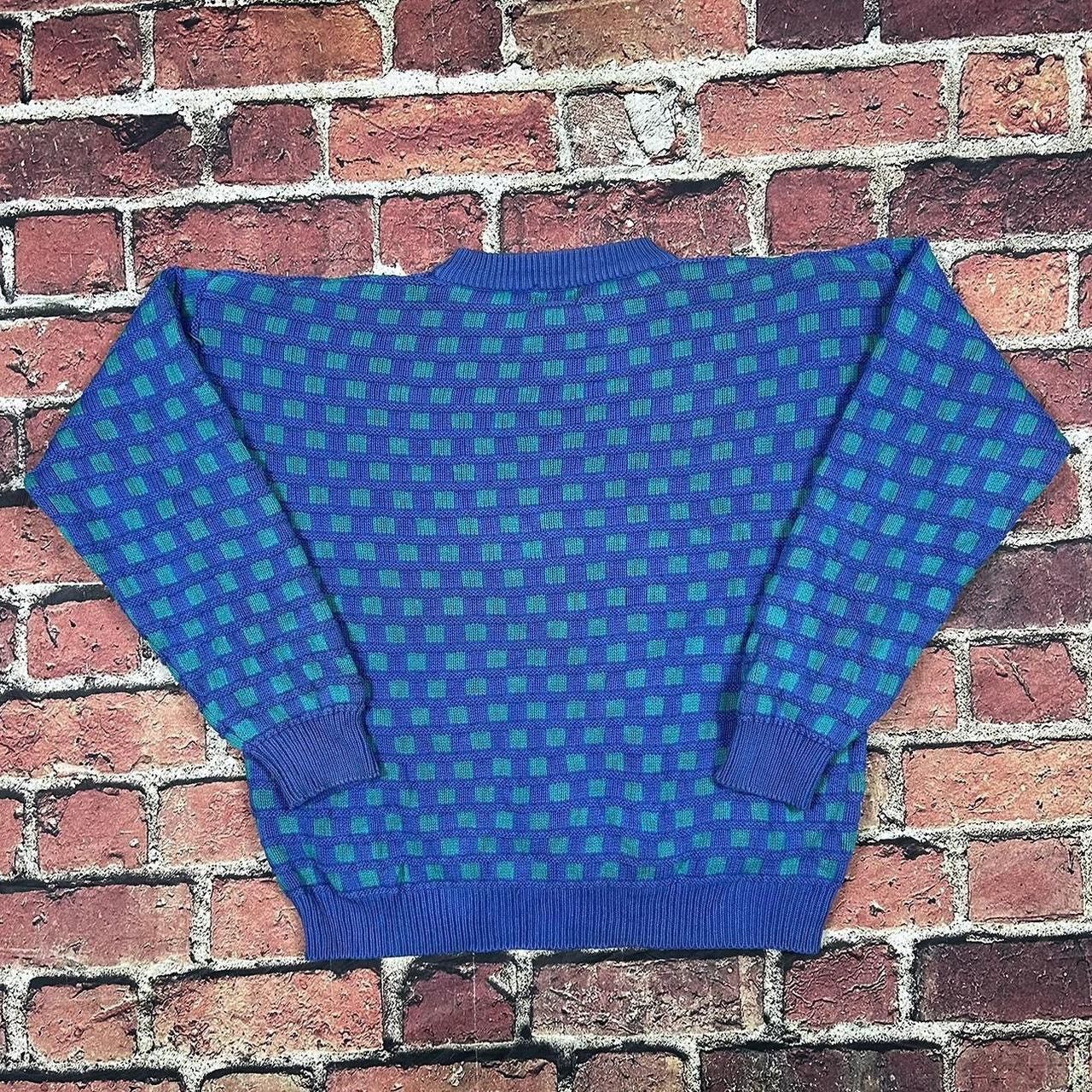 Izod Vintage Izod Chunky Knit Checkered Textured Sweater Cosby Size US L / EU 52-54 / 3 - 2 Thumbnail