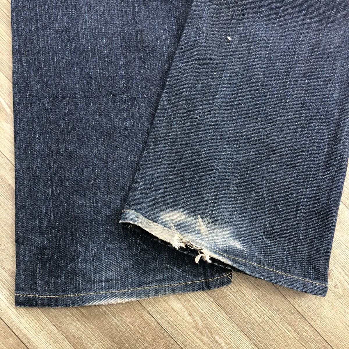 If Six Was Nine × Le Grande Bleu (L.G.B.) × Lee 🇯🇵 2000s Lee Riders Lgb Goa Distressed Bootcut Flared Jeans Size 28" / US 6 / IT 42 - 15 Thumbnail