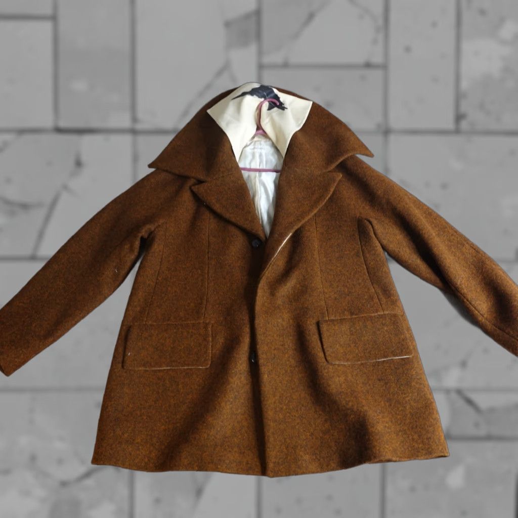 Namacheko Namacheko Coat Mens Wool Brown Caban Coat Medium M Pea Coat Button Front Mid-Length Jacket/Coat Regular Size Type Coat Mens Size US M / EU 48-50 / 2 - 1 Thumbnail