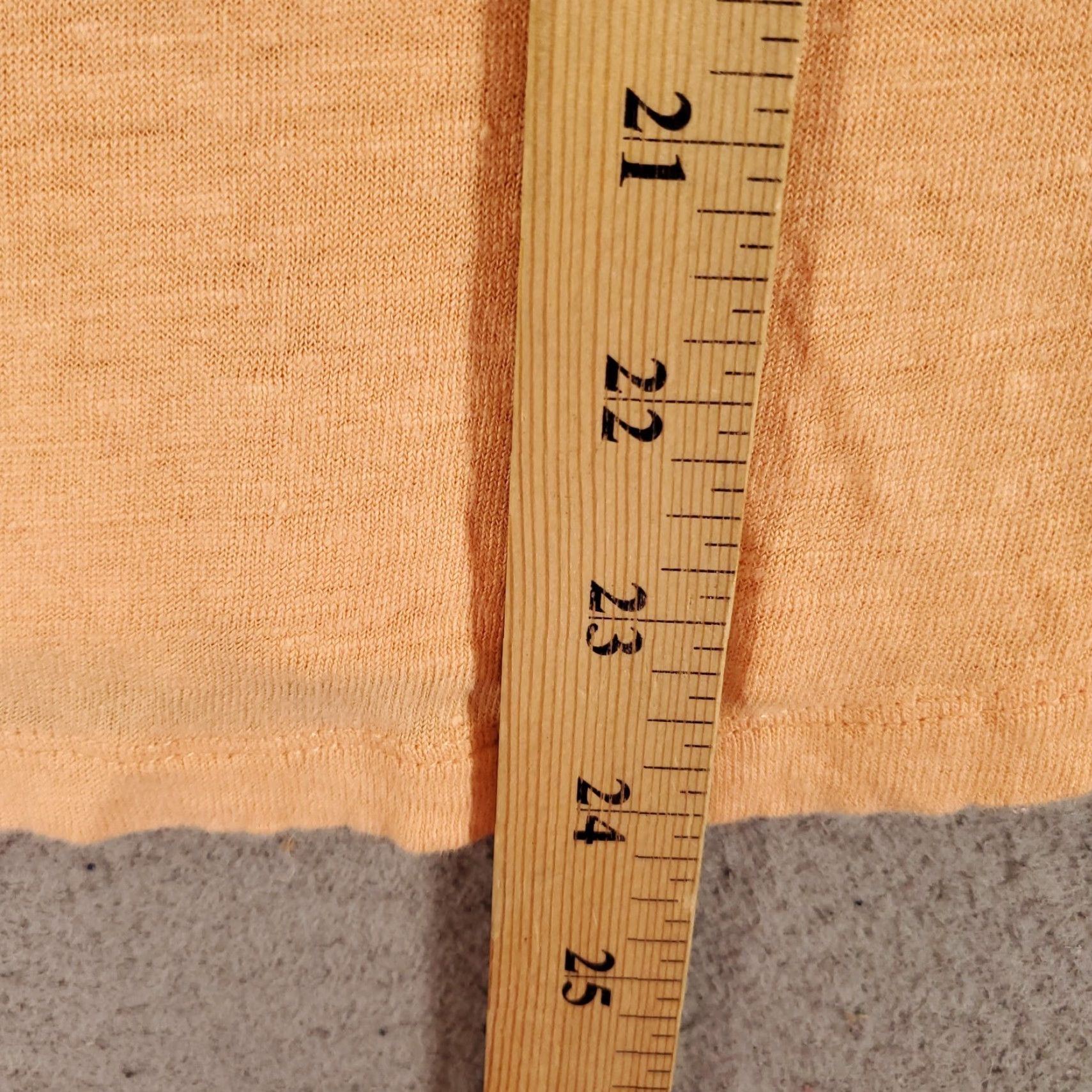 Vintage CHICOS Blouse Shirt Linen V-Neck Short Sleeve XL Womens Peach Orange Sheer Lightweight 1/4 Button Beach Modern Cute Size XL / US 12-14 / IT 48-50 - 3 Thumbnail