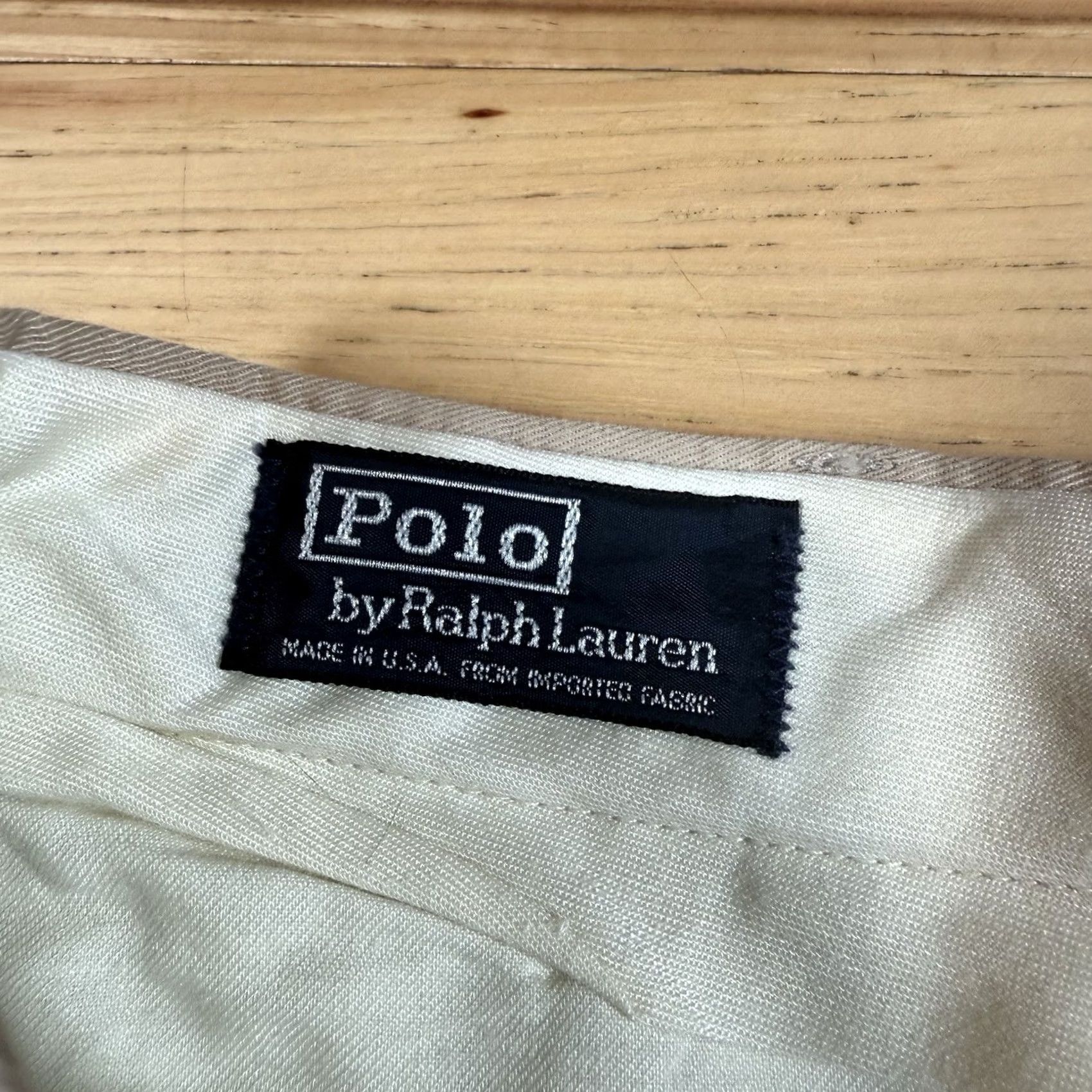 Polo Ralph Lauren VINTAGE Polo Ralph Lauren Dress Pants Mens 35x30 Khaki Beige Chino USA Made Size US S / EU 44-46 / 1 - 4 Thumbnail