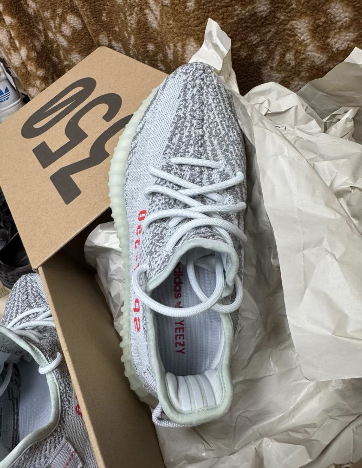 Adidas Adidas Yeezy 350 Blue Tint K37 Size US 8 / EU 41 - 1 Thumbnail