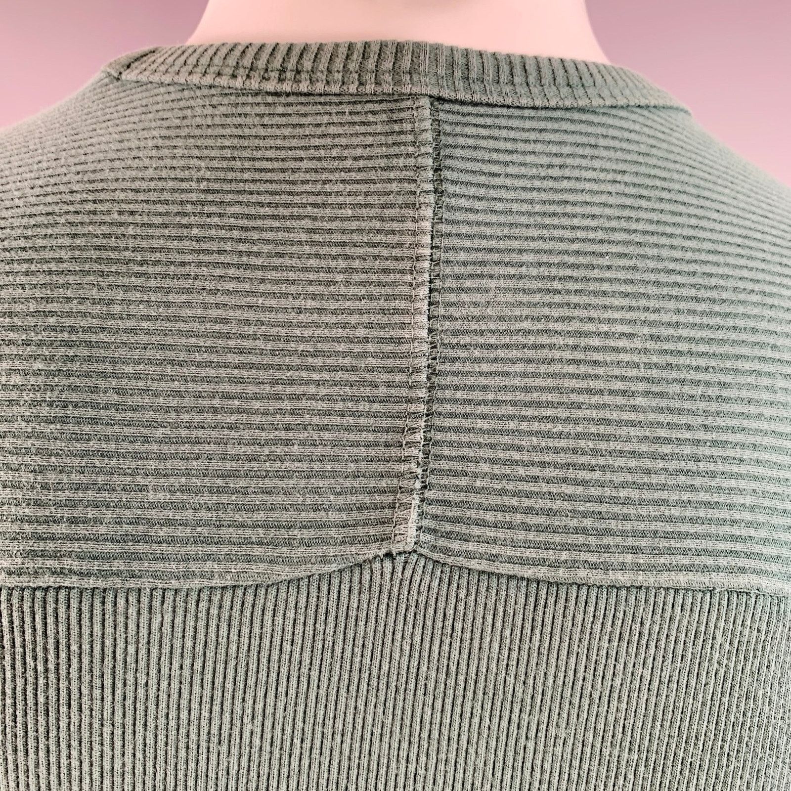 Vintage Size XS Green Rib Knit Crew Neck Long Sleeve Pullover Size US XS / EU 42 / 0 - 4 Thumbnail