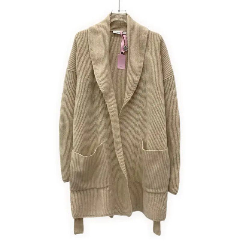 Max Mara MaxMara Brown Wool Women's Cardigan 0089 Size S / US 4 / IT 40 - 1 Thumbnail
