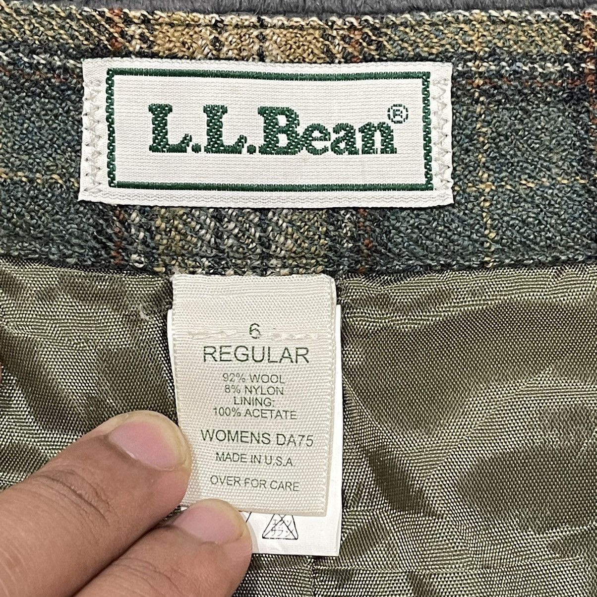 L.L. Bean × Vintage Vintage LL Bean Tartan Wool Midi Skirt Size 28" / US 6 / IT 42 - 17 Thumbnail