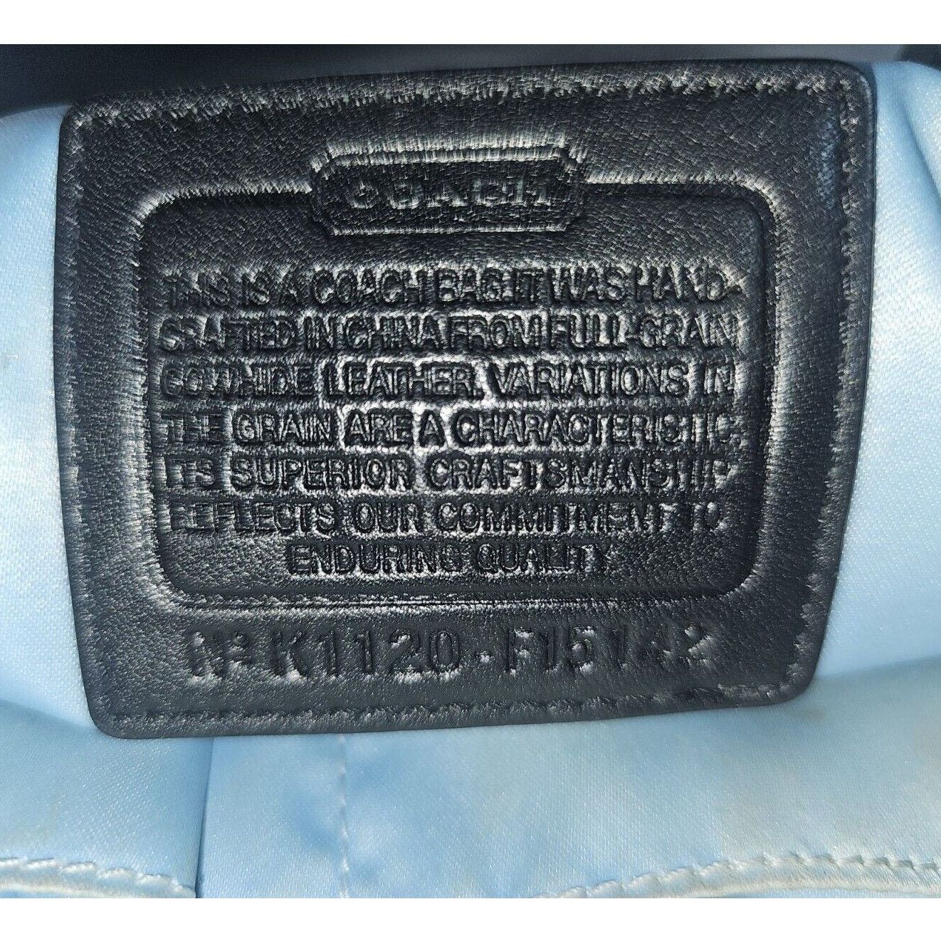 Coach Coach Purse Signature Stitched BLACK Patent Leather F15142 Size ONE SIZE - 5 Thumbnail