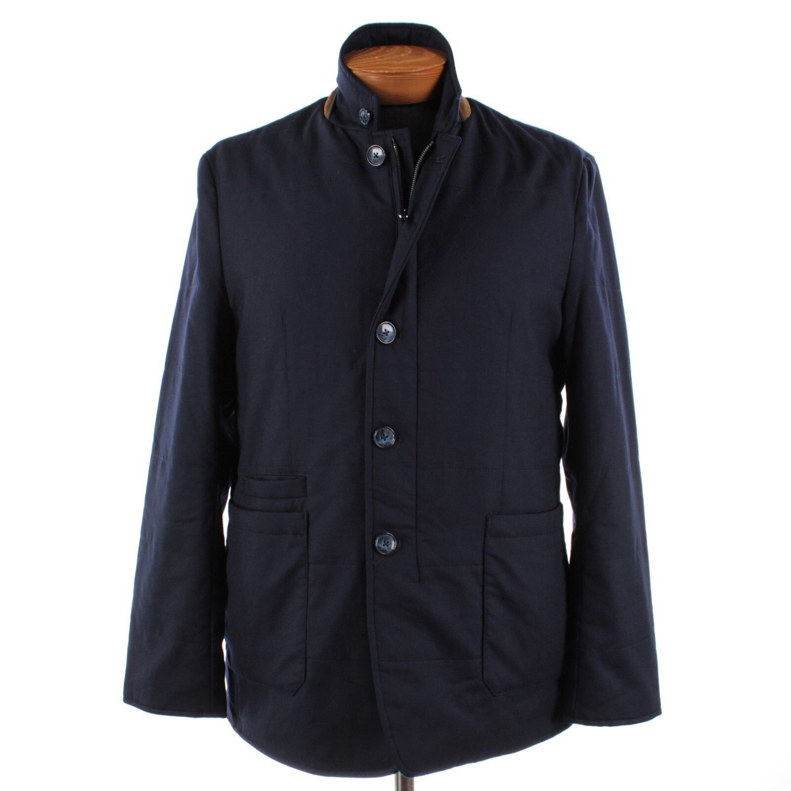 Zanella Zanella Coat Size L US In Blue Wool Size US L / EU 52-54 / 3 - 1 Thumbnail