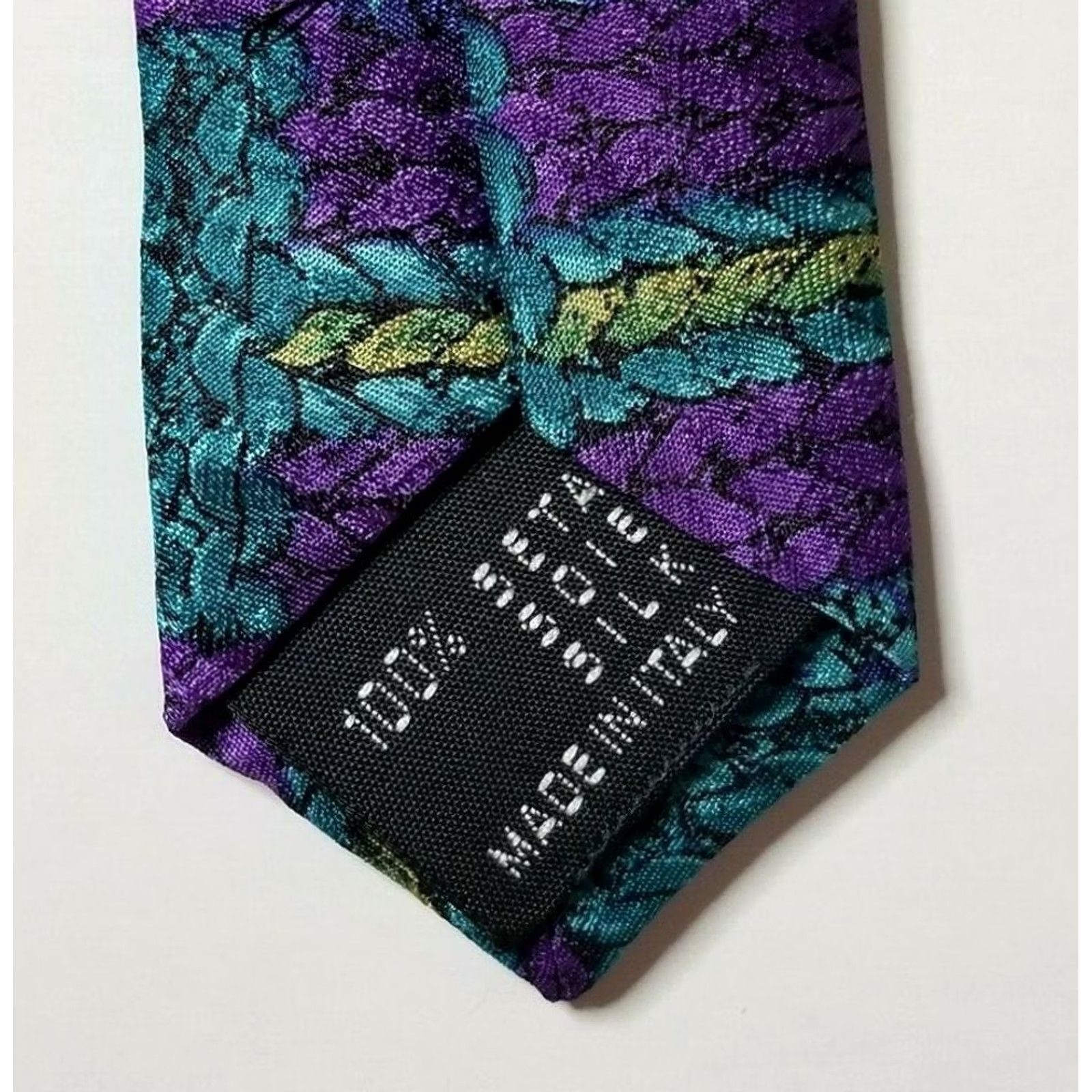 Missoni Missoni Cravatte Mens 100% Silk Necktie Multi-Color Patchwork Vines Italy EUC Tie Unstyled Size ONE SIZE - 4 Thumbnail