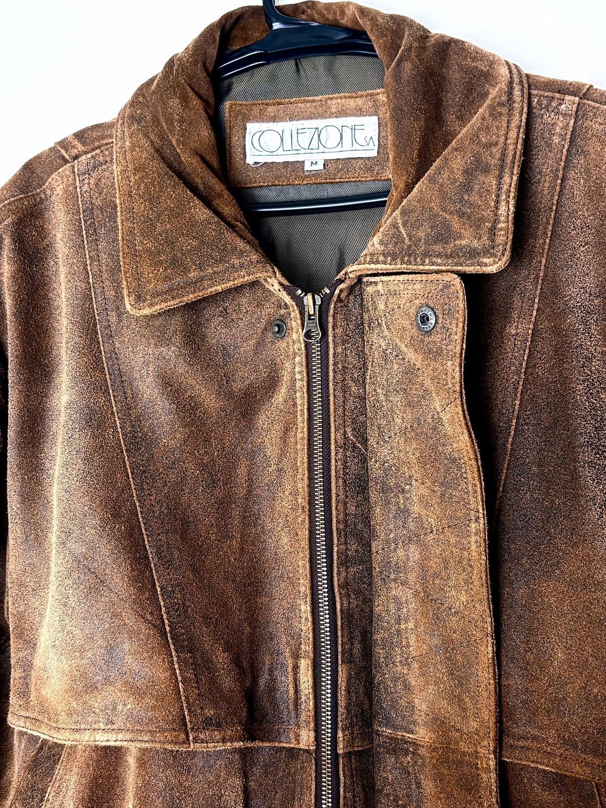 Genuine Leather Collezione Distressed Suede Leather Jacket Size US M / EU 48-50 / 2 - 7 Thumbnail
