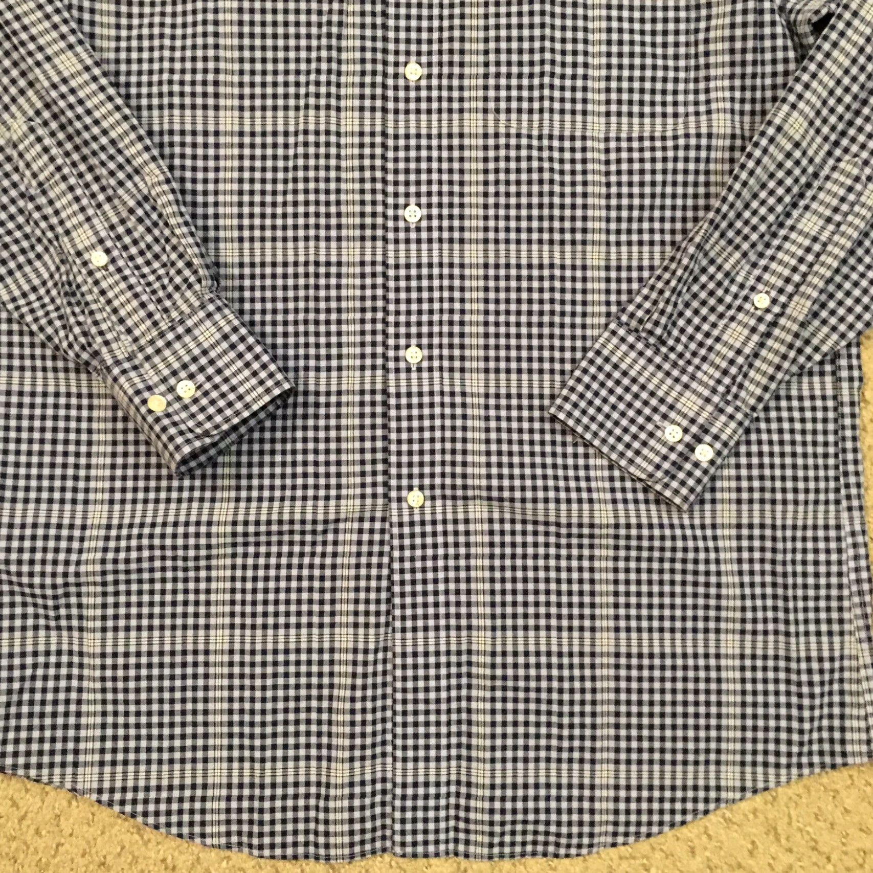 Tommy Hilfiger Tommy Hilfiger Shirt Mens 15.5 Blue Plaid Long Sleeve Button-Up Regular Fit Size US L / EU 52-54 / 3 - 4 Thumbnail