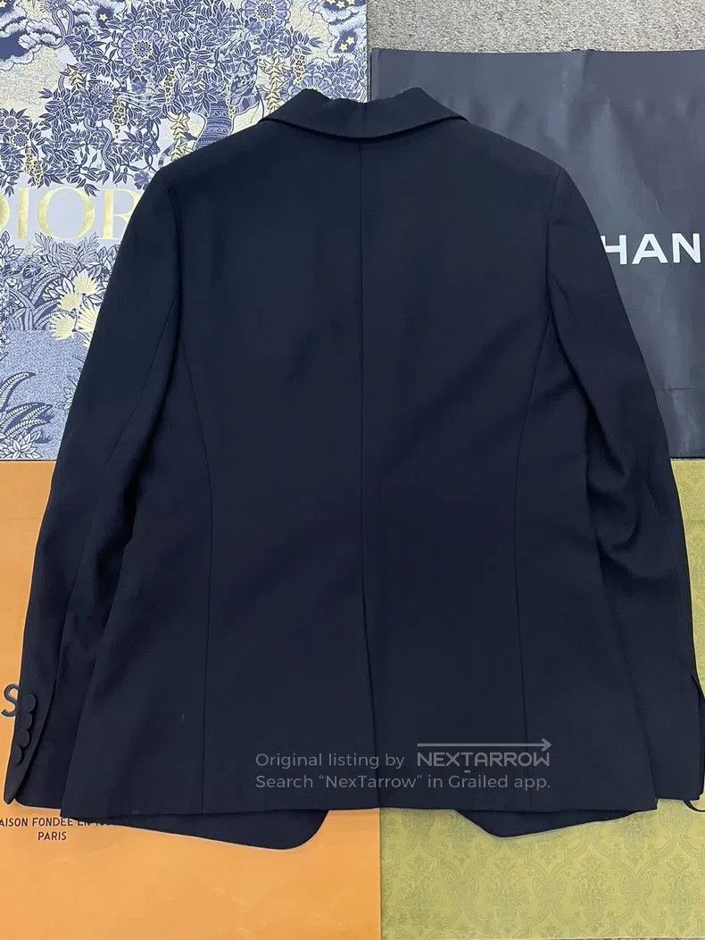 Dior Dior Black nail beaded gold shield lapel one-button suit j Size S / US 4 / IT 40 - 3 Thumbnail