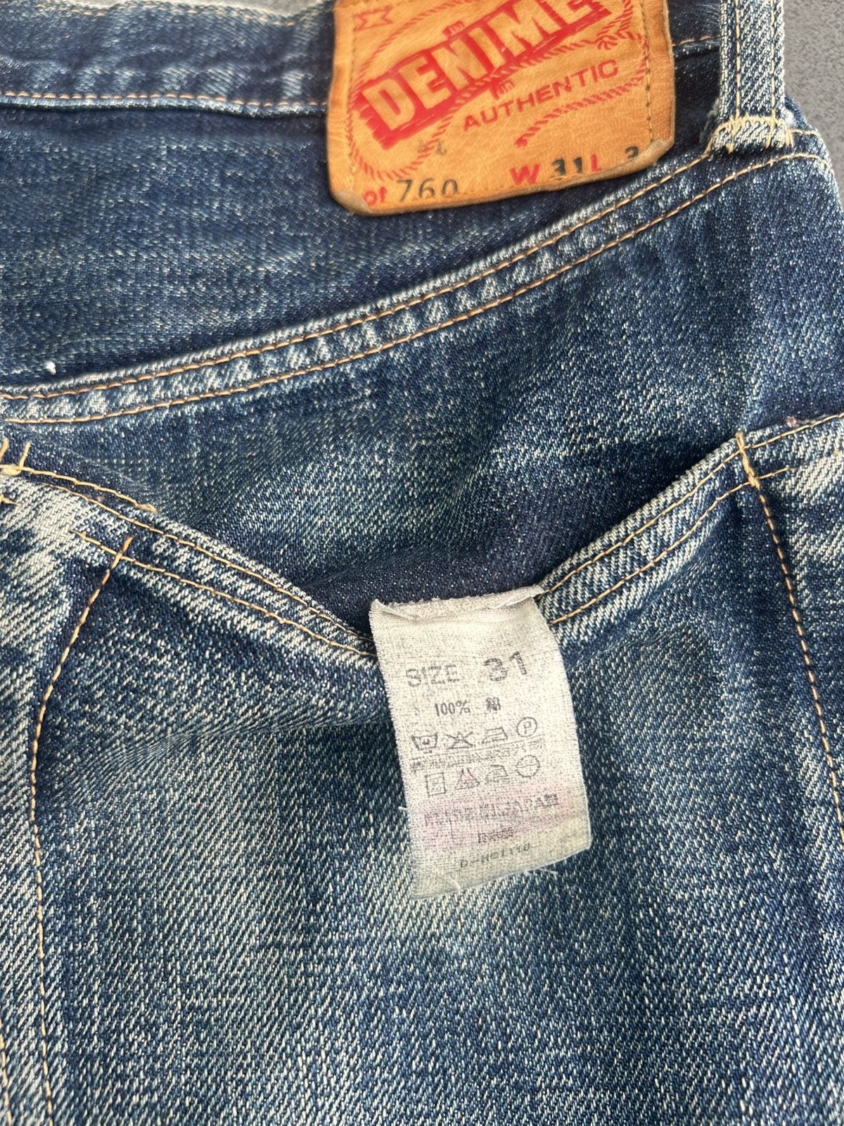Denime × Japanese Brand Vintage Denime Lot 760 Selvedge Jeans Size US 31 - 7 Thumbnail
