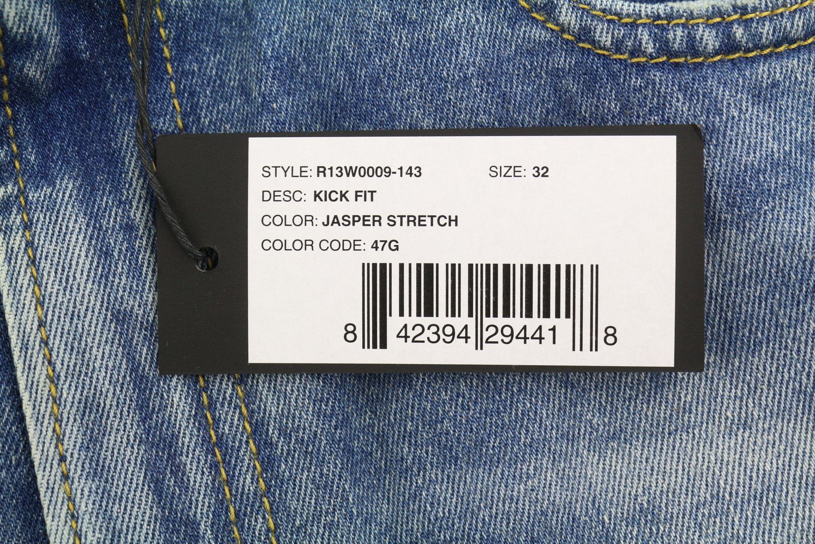 R13 KICK FIT 32 Jasper Faded Flare PS26 88282 Size 32" / US 10 / IT 46 - 8 Thumbnail