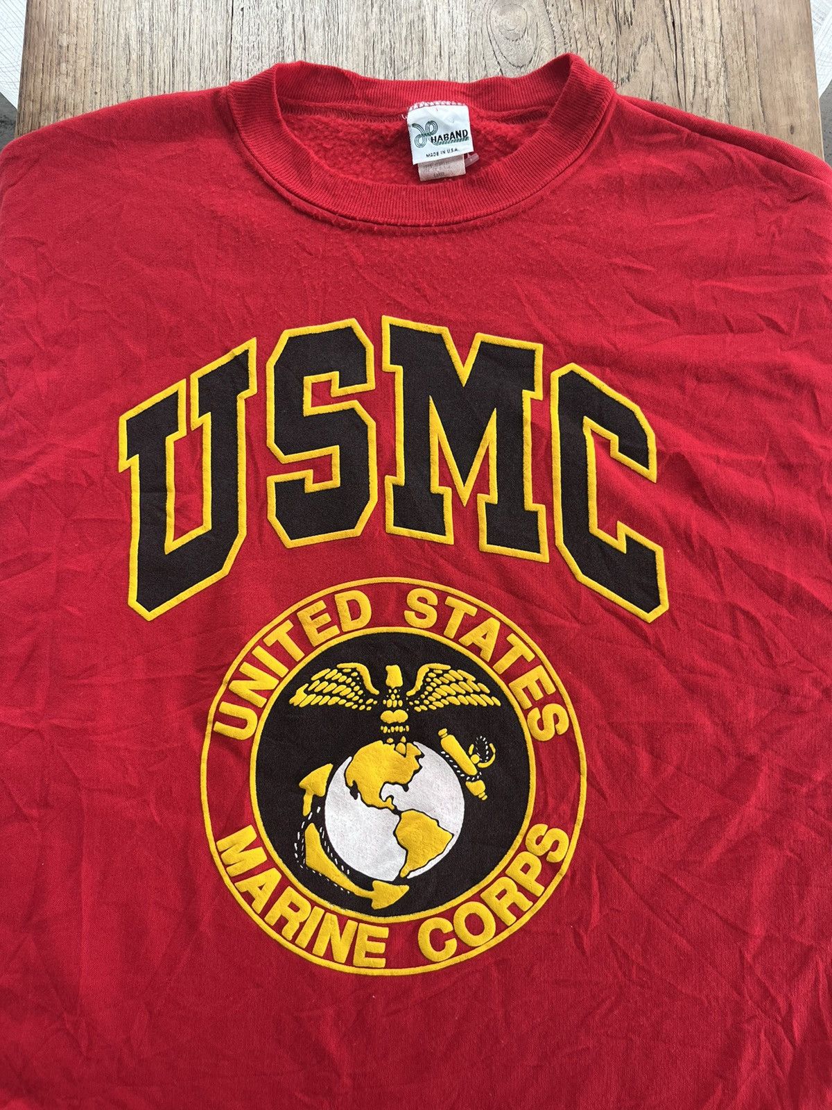 Vintage Vintage USMC United States Marine Corps 90’s Sweater Shirt Size US L / EU 52-54 / 3 - 3 Thumbnail