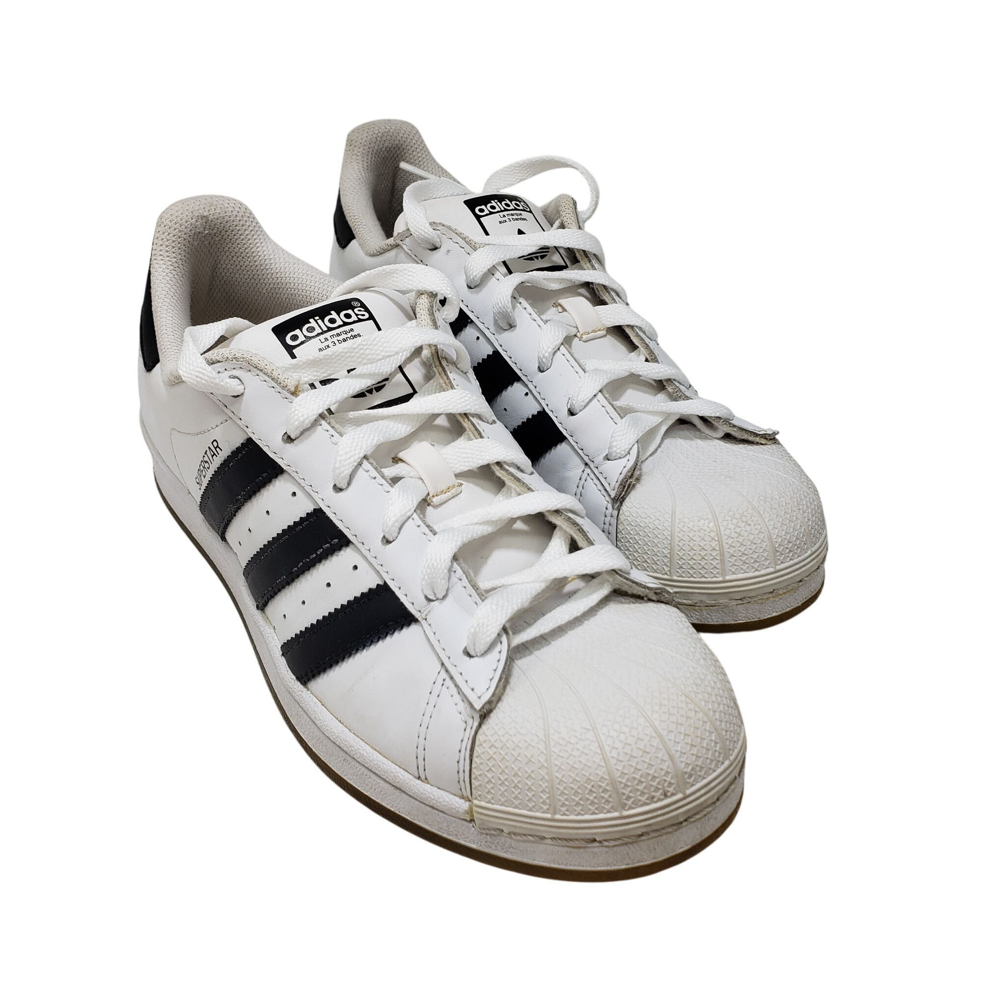Adidas Adidas Originals Superstar White & Black Low-Top Sneakers Size US 7 / EU 40 - 7 Thumbnail