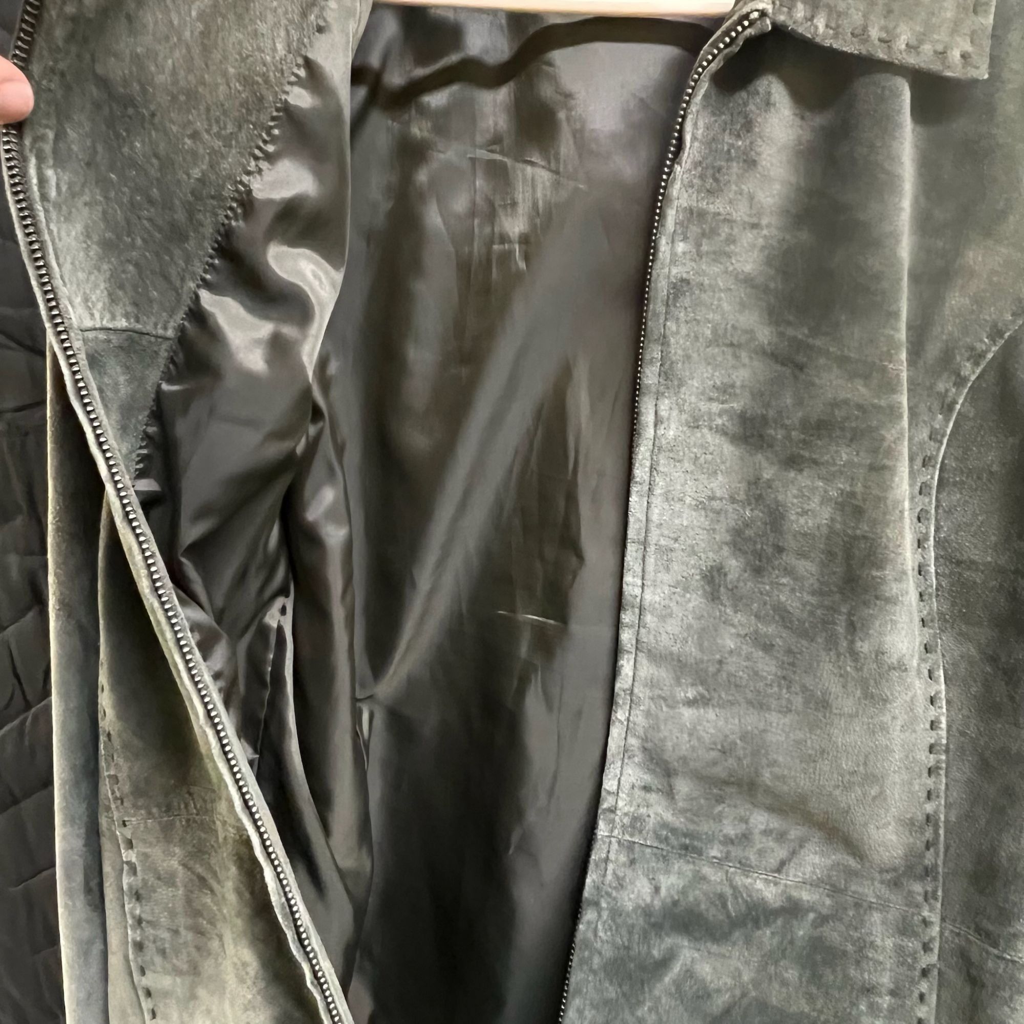 Other Bernardo Olive Green Washable Suede Full Zip Jacket Womens S Size US M / EU 48-50 / 2 - 6 Thumbnail