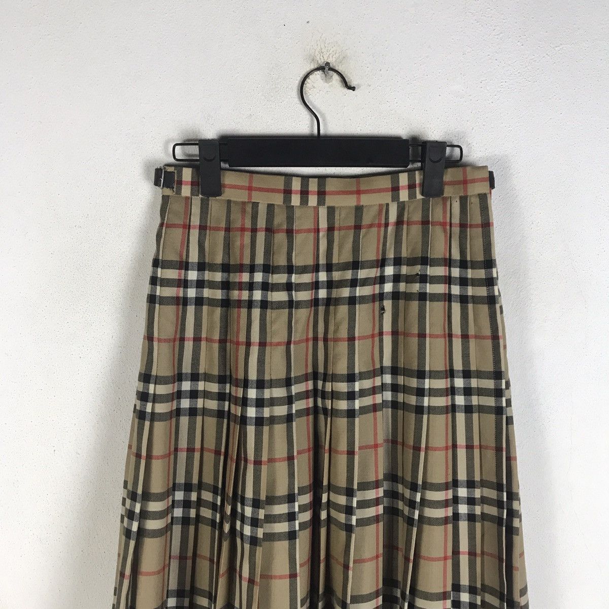 Burberry Burberry London Nova Check Pleated Wool Midi Kilt Skirt Size 27" / US 4 / IT 40 - 4 Thumbnail