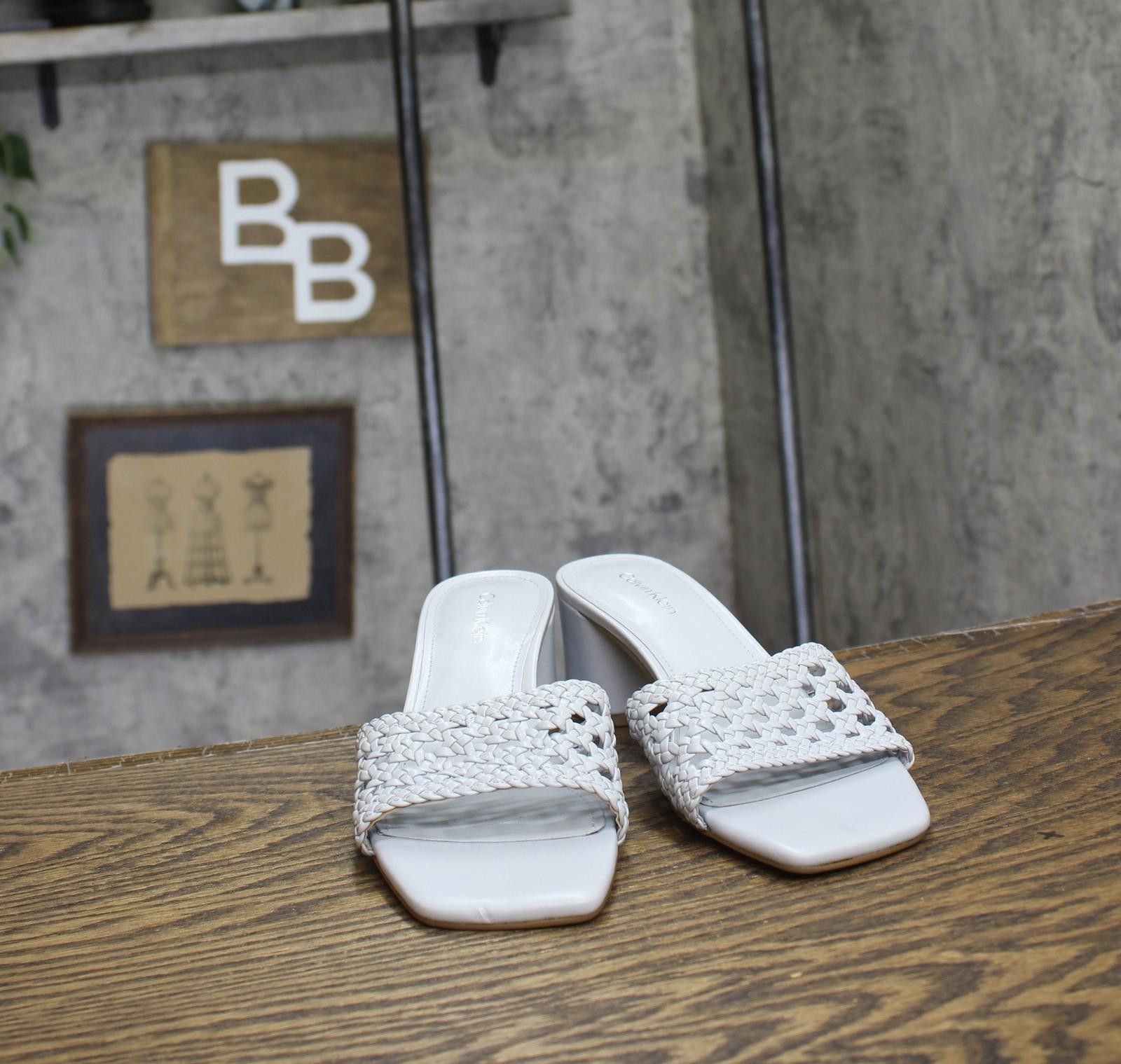 Calvin Klein Calvin Klein Brianny Woven Slip-on Sandals Light Blue 6.5m Size US 6.5 / IT 36.5 - 3 Thumbnail