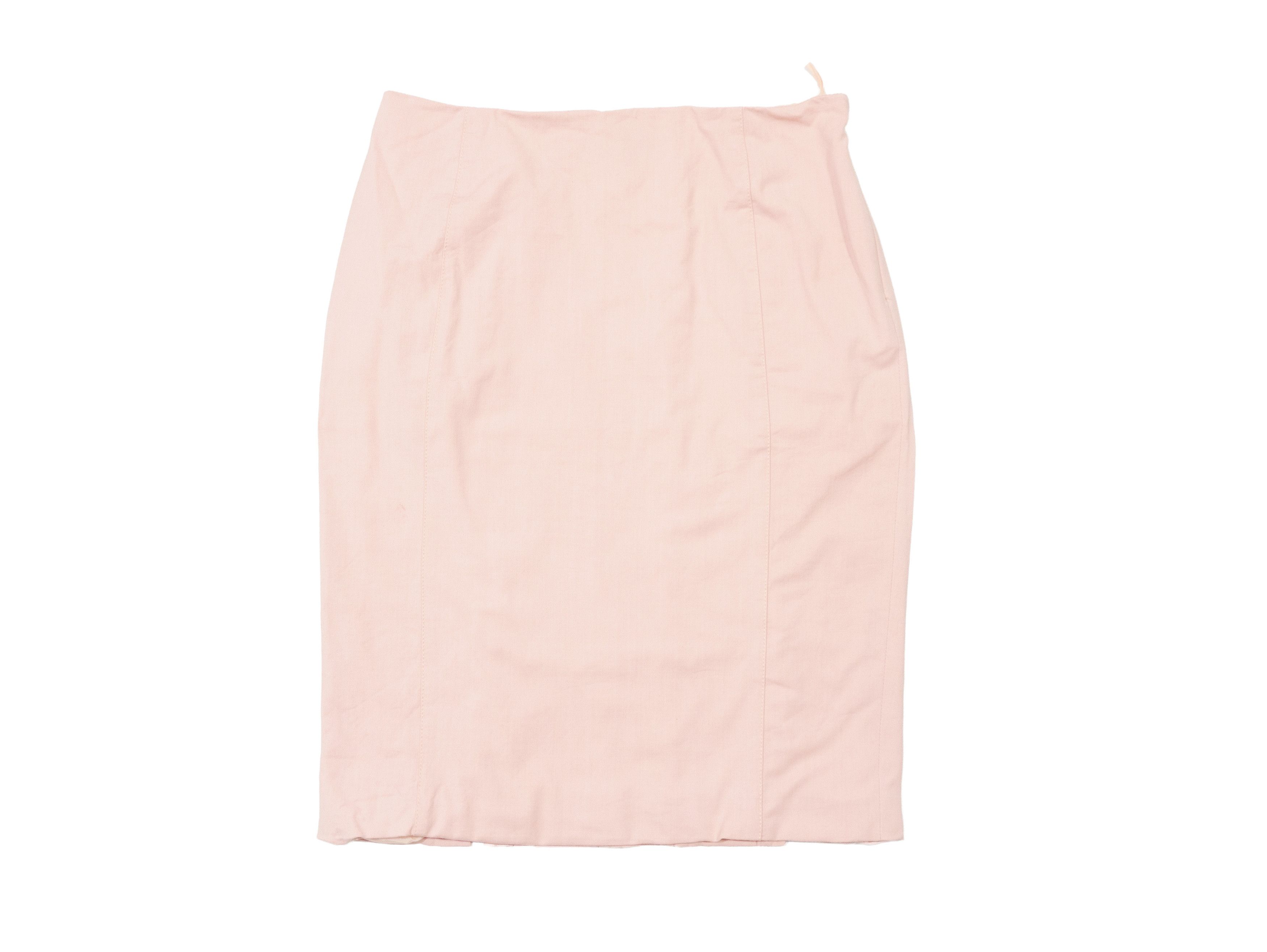 Versace 90s Gianni Versace Wool Blend Pencil Skirt Front Slits Size 28" / US 6 / IT 42 - 1 Thumbnail