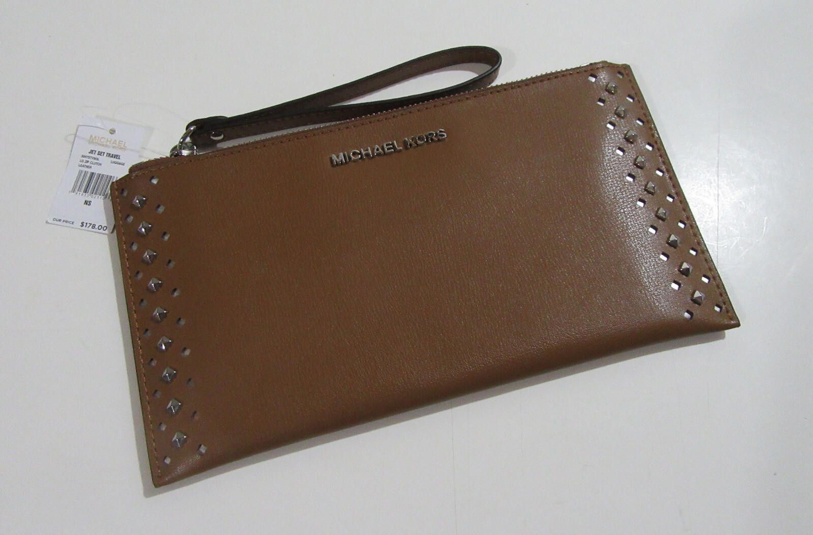 Michael Kors Michael Kors Jet Set Travel Leather Large Zip Clutch Luggage Size ONE SIZE - 1 Thumbnail