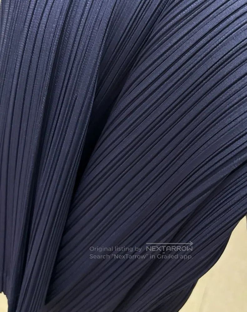 Issey Miyake Issey Miyake Navy Blue Wide-Leg Pants Size 25" / US 0 / IT 36 - 4 Thumbnail