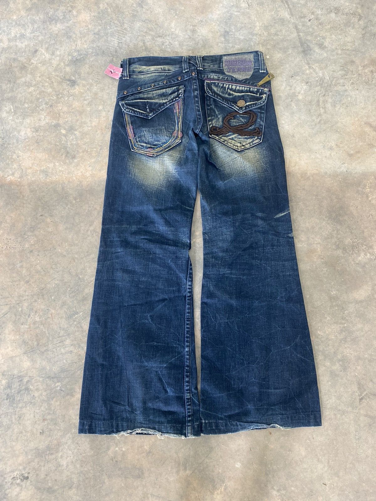 Hysteric Glamour Sick☠️ Riobera Jeans Flare Mud Wash Punk Grunge Lgb Size US 31 - 9 Thumbnail