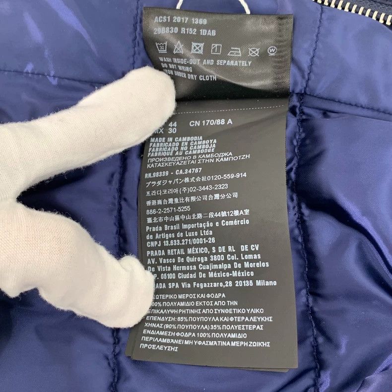 Prada Prada Dark blue triangle zipper down jacket 2502-Nextarrow Size US S / EU 44-46 / 1 - 8 Thumbnail