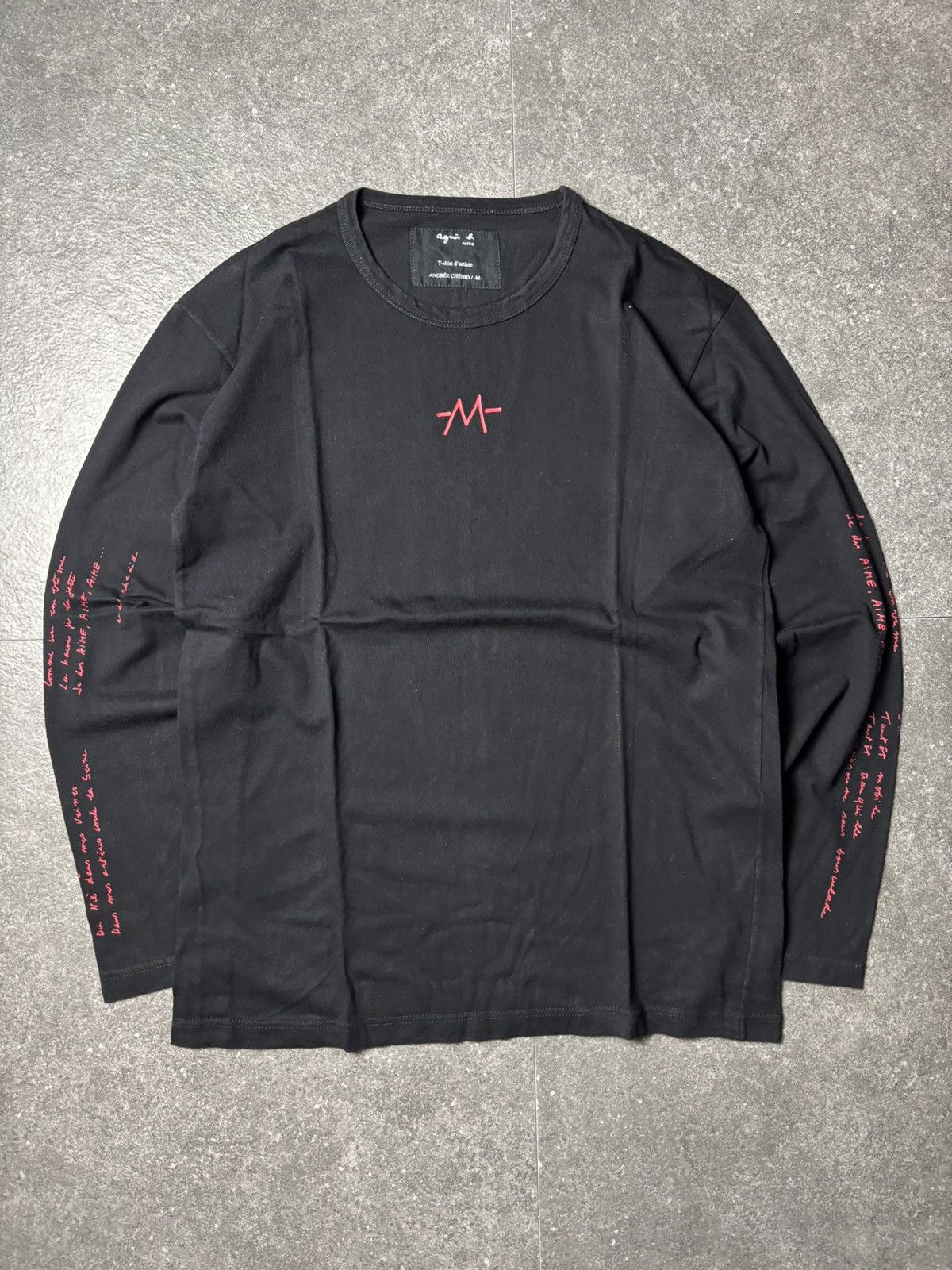 Designer × agnes b. 2000s Agnes B x Andree Chedid Longsleeve Poem Tee Size US S / EU 44-46 / 1 - 2 Thumbnail