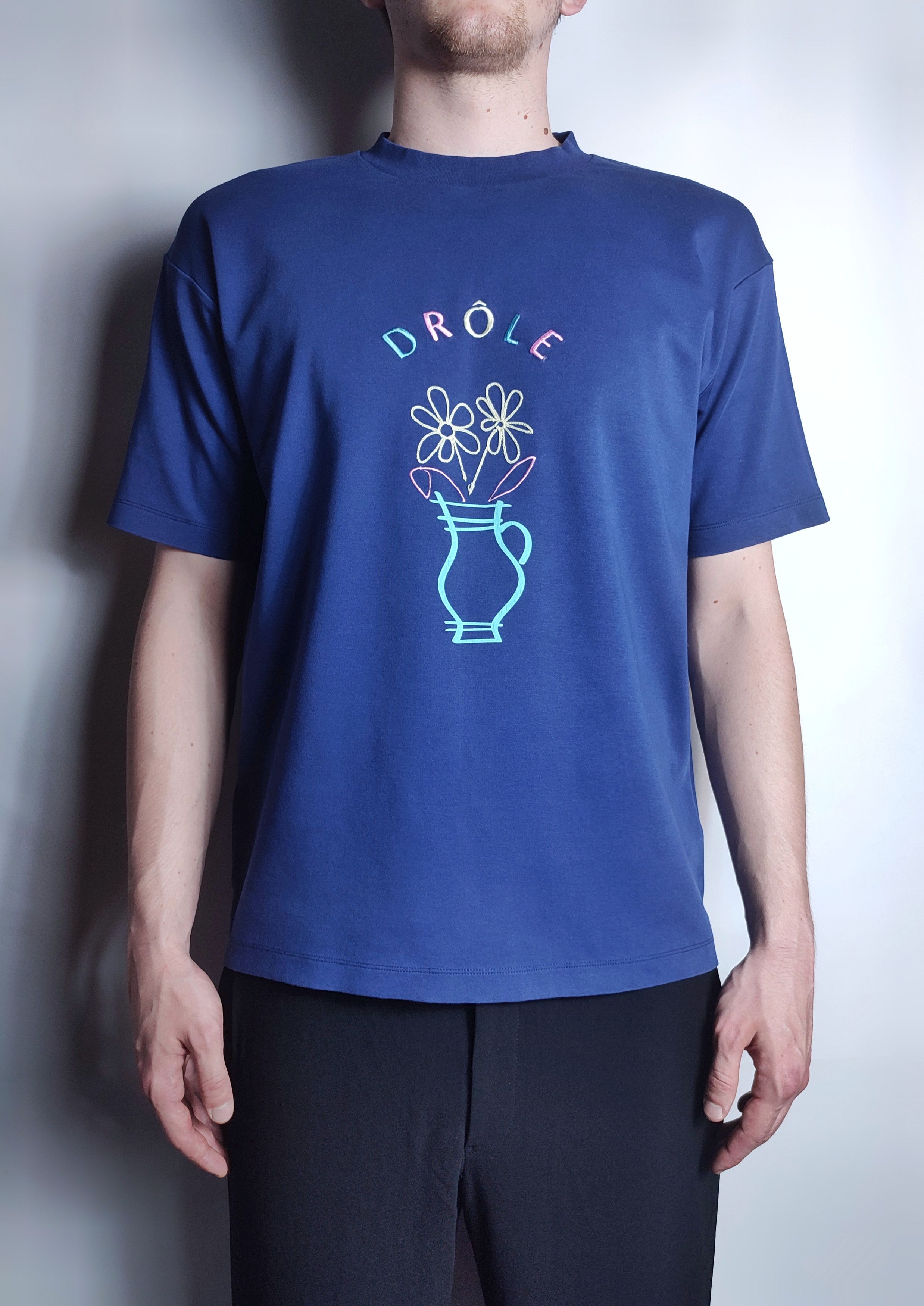 Drole De Monsieur Drole de Monsieur Flower Pot Embroidered T-shirt Size US M / EU 48-50 / 2 - 6 Thumbnail