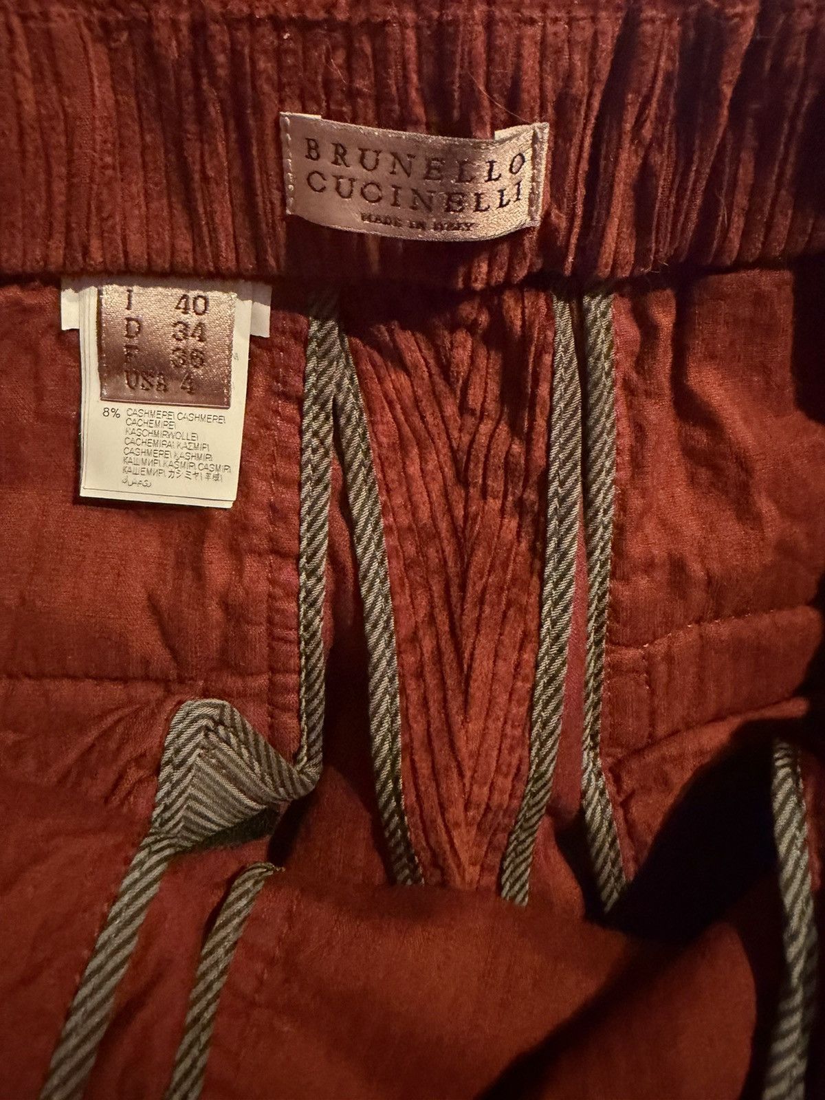 Brunello Cucinelli Brunello Cucinelli Corduroy Trousers – Rich Rust Tone Size 27" / US 4 / IT 40 - 7 Thumbnail