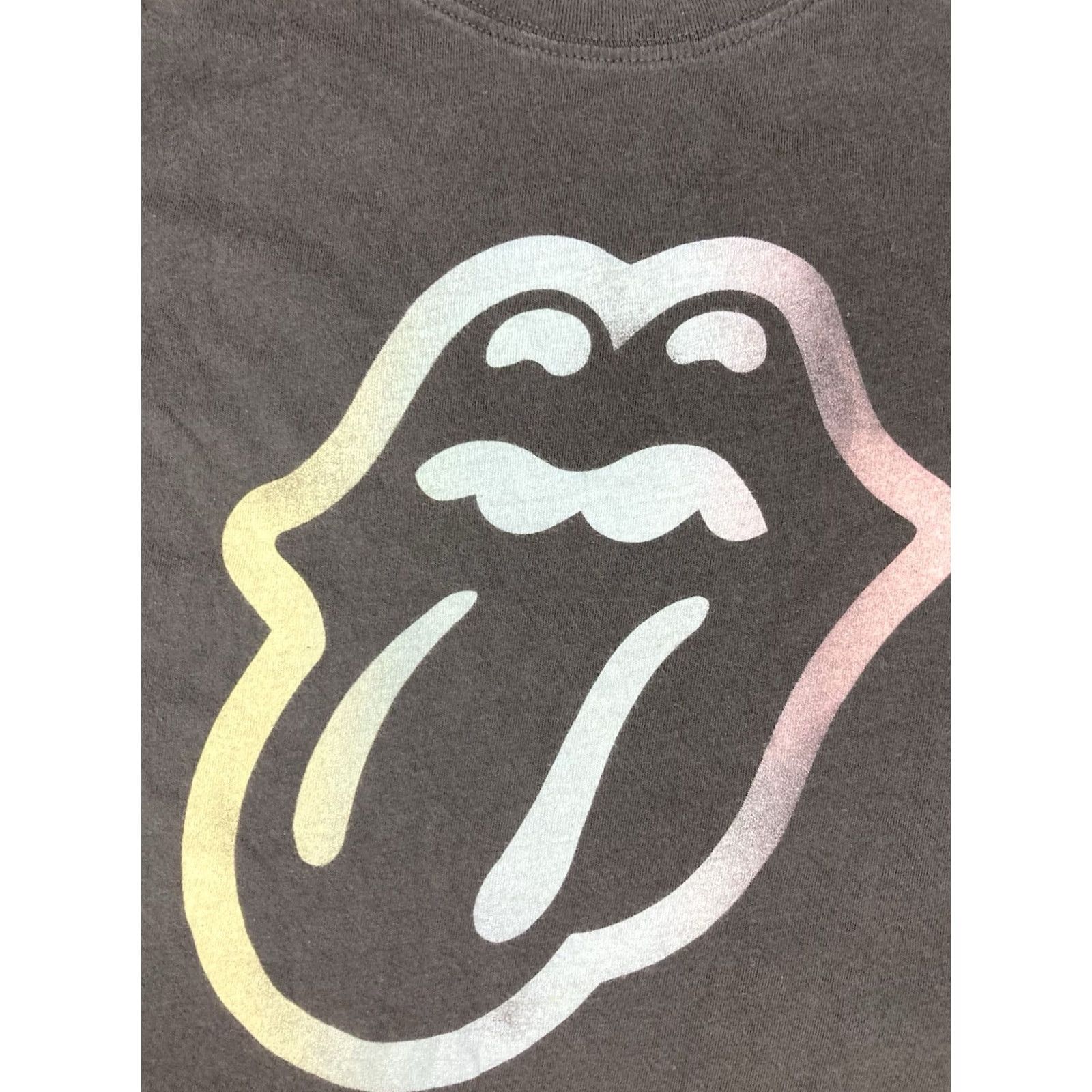 Logo 7 VINTAGE The Rolling Stones Logo Graphic T-shirt Women Medium Gray Merch Music Size M / US 6-8 / IT 42-44 - 2 Thumbnail