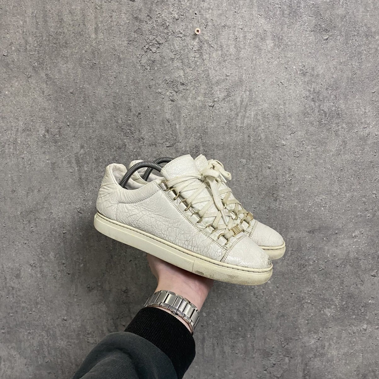 Balenciaga Balenciaga Arena Low Top Sneakers White Size US 5 / EU 37 - 1 Thumbnail