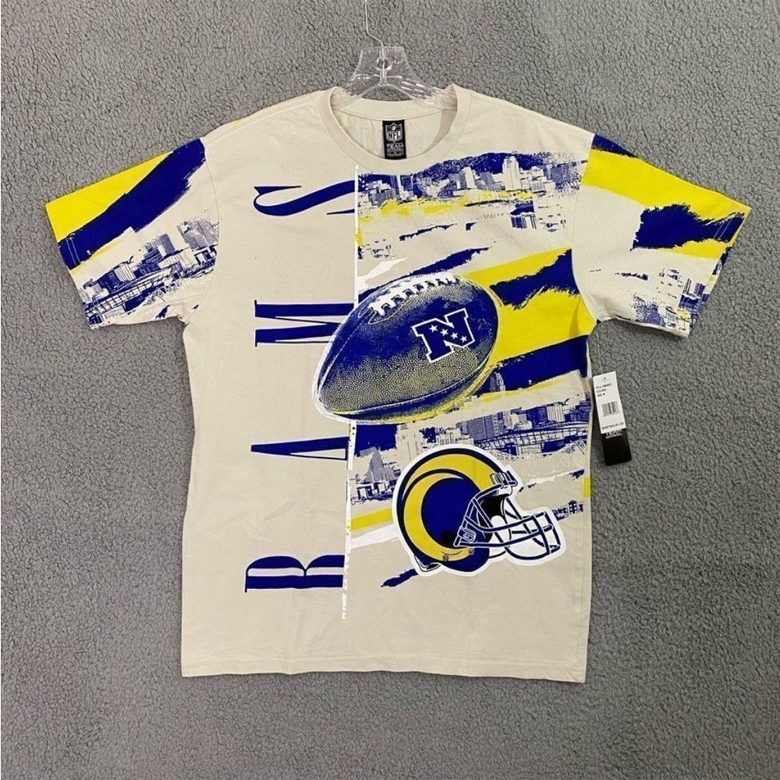 NFL NWT LA RAMS AOP ALL OVER PRINT HEAVY COTTON SHIRT NICE Size US M / EU 48-50 / 2 - 1 Thumbnail