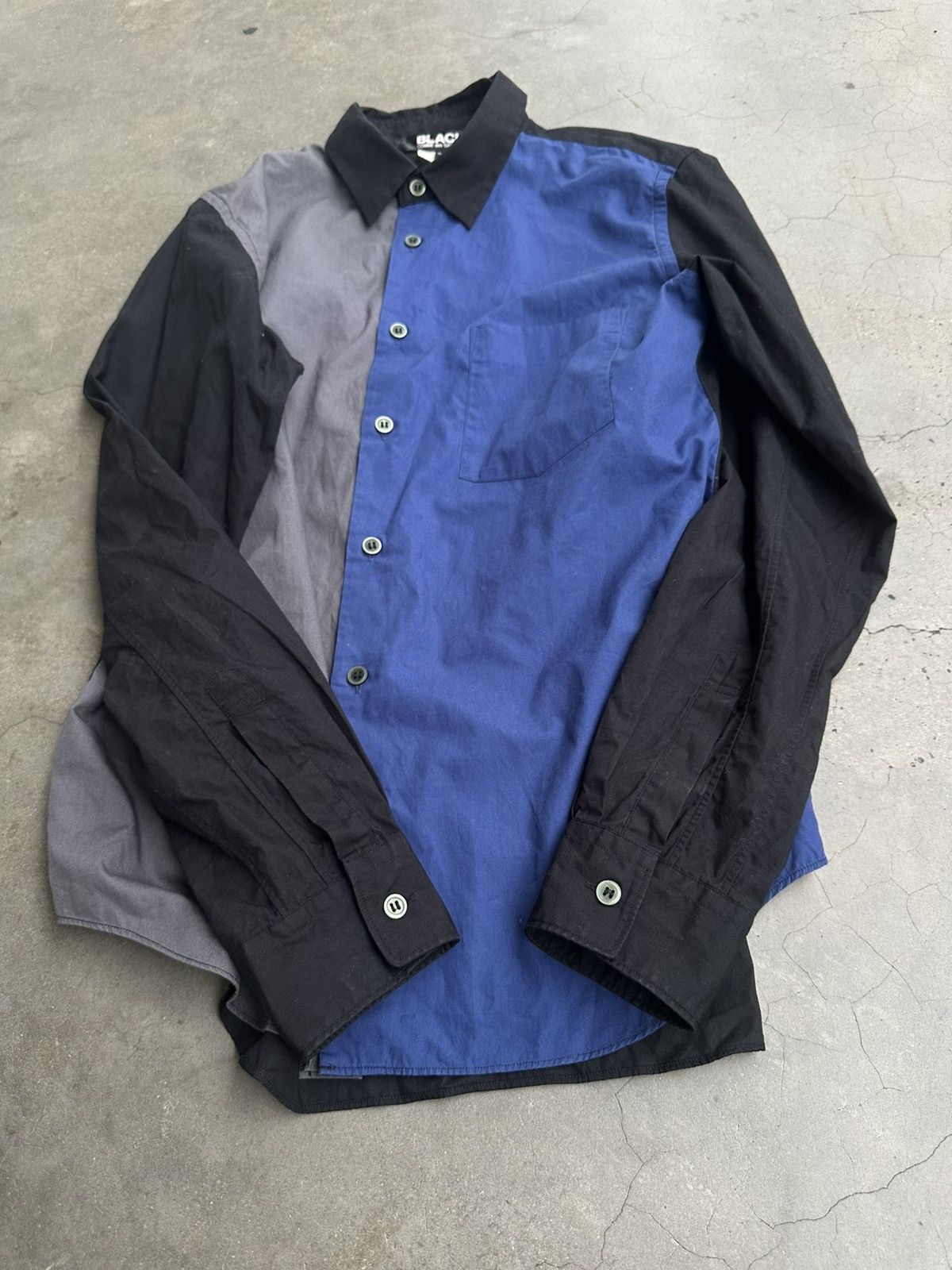Comme des Garcons Black AW2020 Comme des Garcons Black 3 Block Button Up Shirt Size US M / EU 48-50 / 2 - 15 Thumbnail