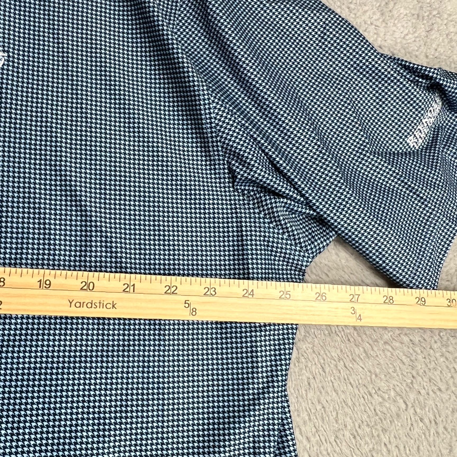 Footjoy FootJoy Polo Men’s XLarge Blue Houndstooth Performance Golf Polo Shirt XL Logo Size US XL / EU 56 / 4 - 7 Thumbnail