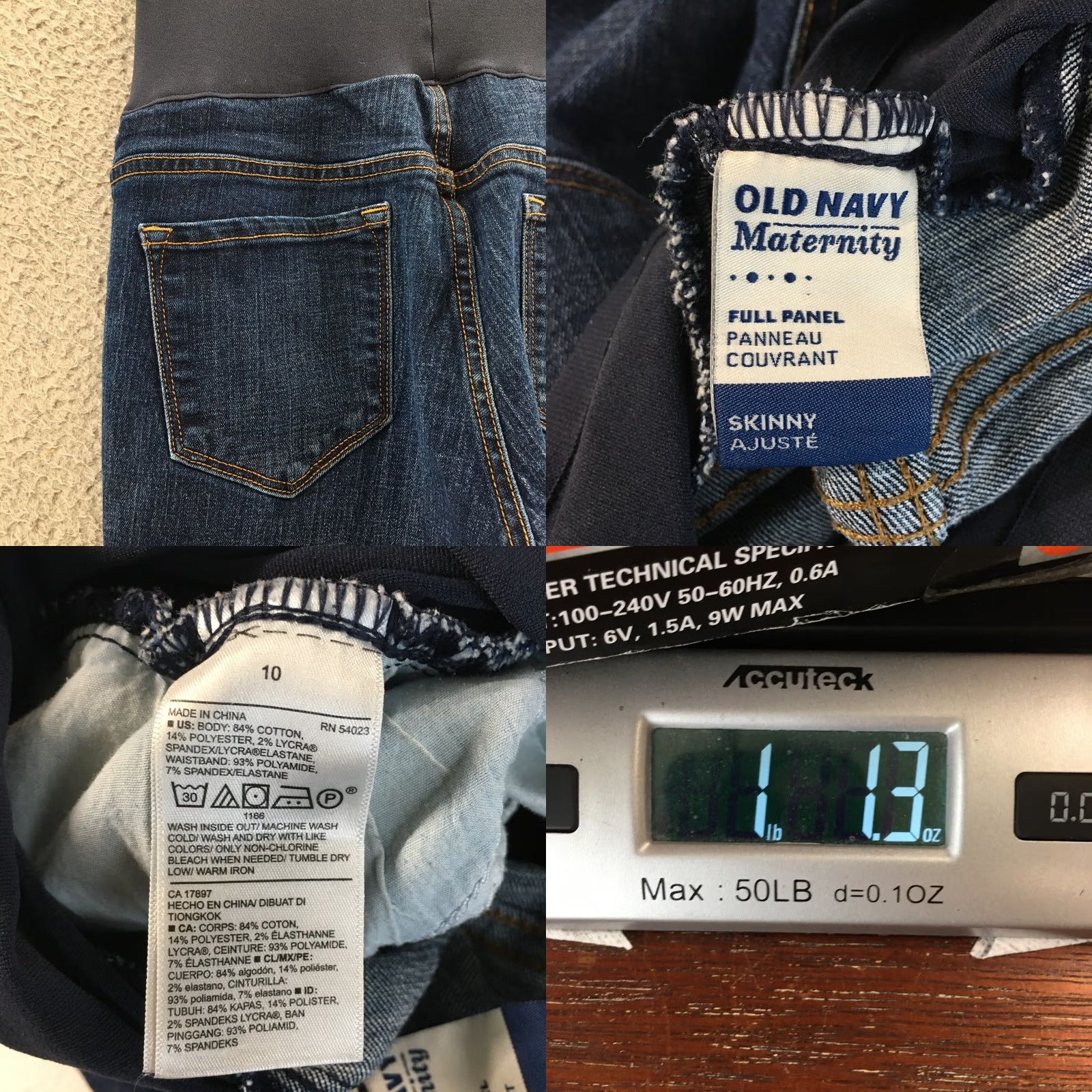 Old Navy Old Navy Maternity Skinny Jeans Womens 10 Blue Denim Full Low Rise Zip Fly Jeans Size 32" / US 10 / IT 46 - 9 Thumbnail