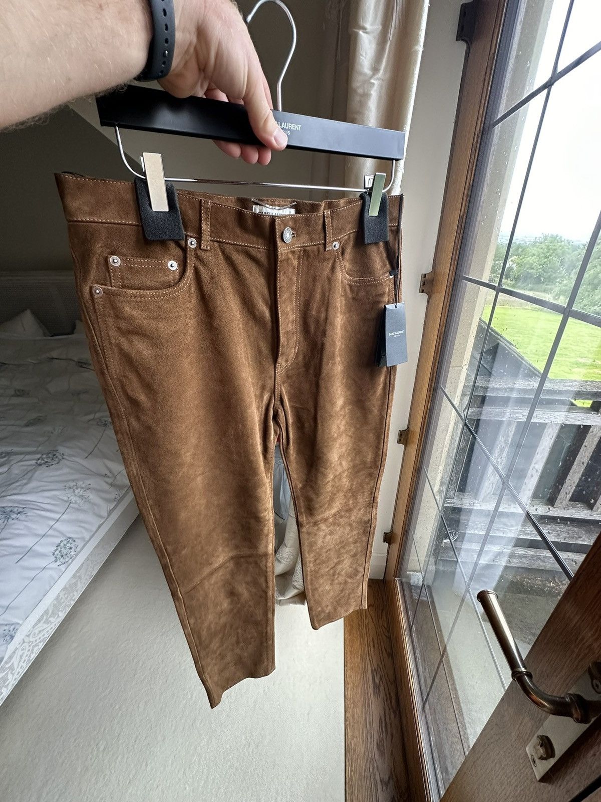 Saint Laurent Paris SS20 $3k+ 🤑 Saint Laurent suede leather pants trousers Size US 30 / EU 46 - 20 Thumbnail