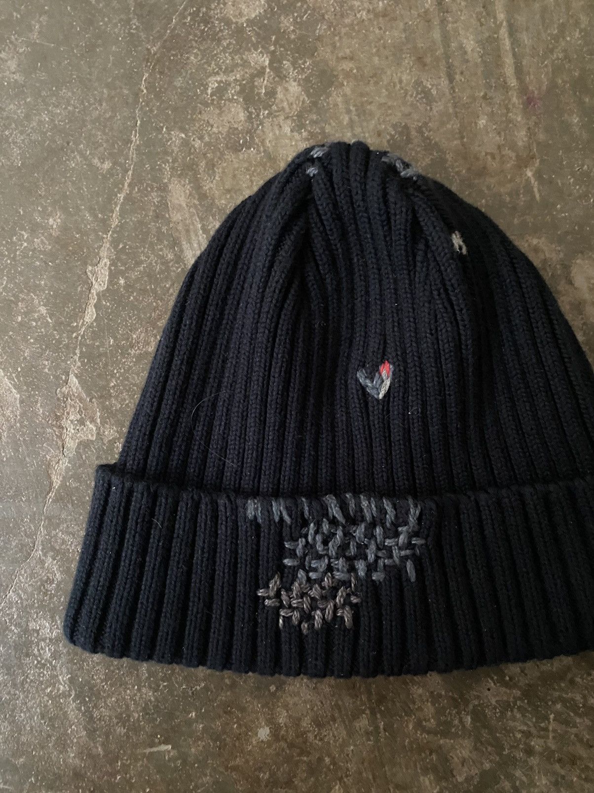 Porter Classic Porter Classic Sashiko Boro Knit Beanie Kapital 45r Visvim Size ONE SIZE - 2 Thumbnail