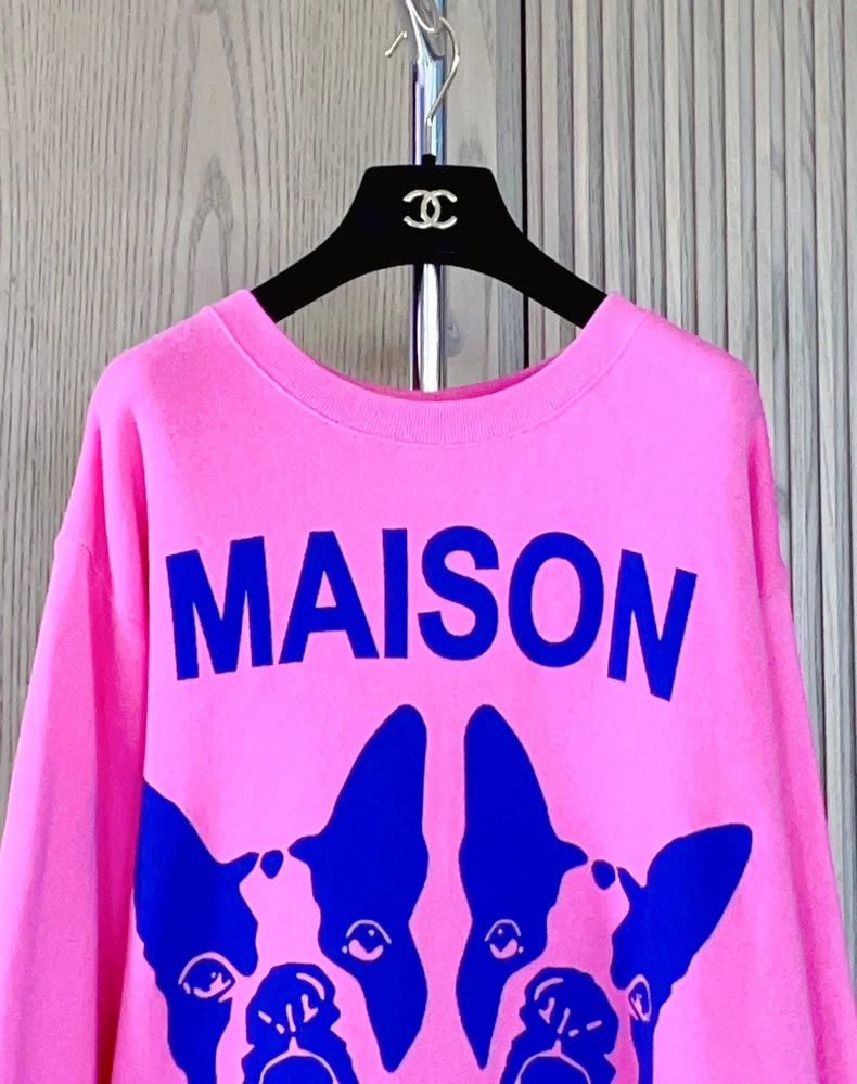 Gucci Gucci Rose pink Fadou Boston terrier rhinestone logo sweat Size S / US 4 / IT 40 - 3 Thumbnail