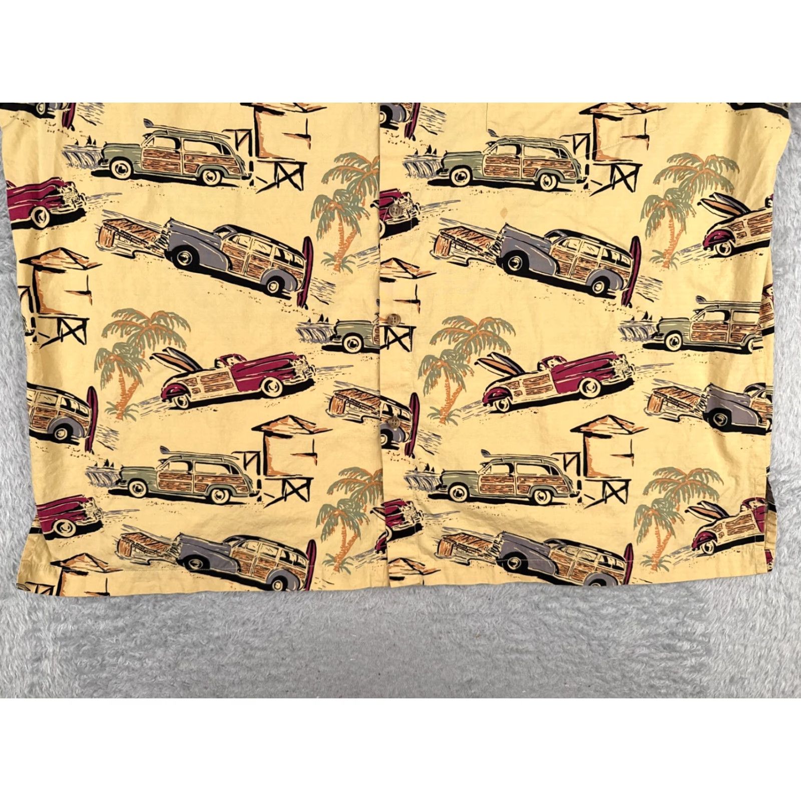 Vintage VINTAGE Beck Sport Shirt Men’s Hawaiian Yellow 2XL Cotton Cars Floral Short Sleeve Button-Up Size US XXL / EU 58 / 5 - 5 Thumbnail