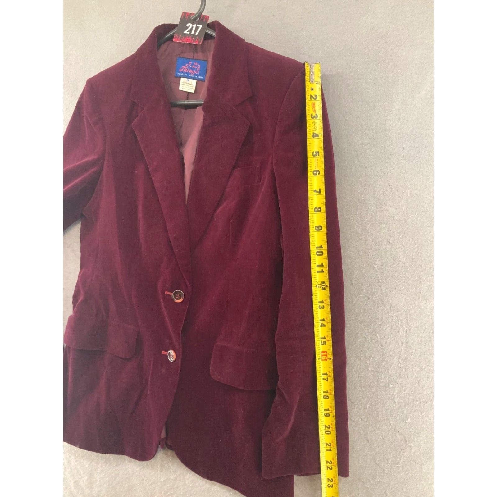 Vintage VINTAGE FL Things Womens Sport Jacket 9 Red Berry Work 80s 90s Size M / US 6-8 / IT 42-44 - 4 Thumbnail