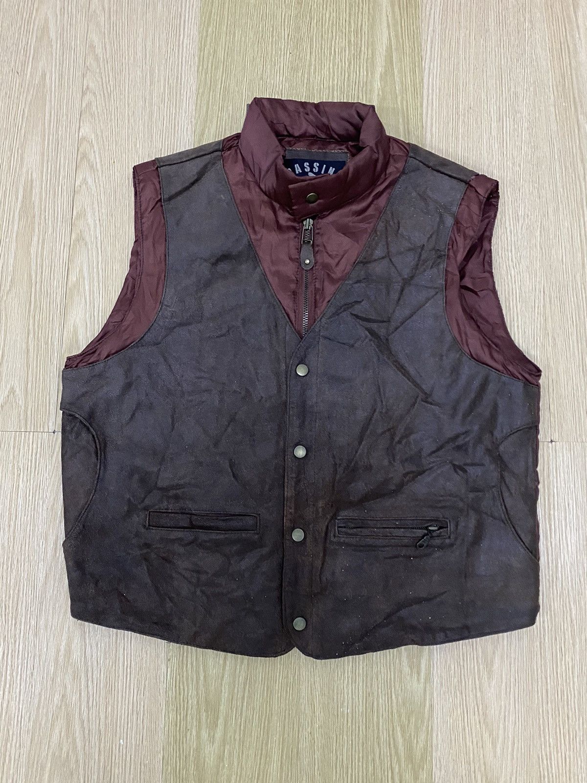 Japanese Brand × Vintage Passing brand hybrid leather vest jacket Size US M / EU 48-50 / 2 - 1 Thumbnail