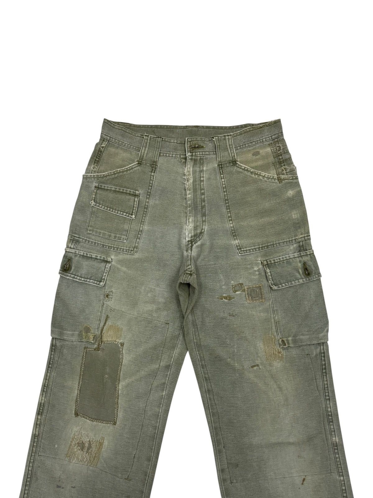 Vintage Vintage US Army Distressed Fatigue Pant Cargo Workwear Size US 29 - 5 Thumbnail